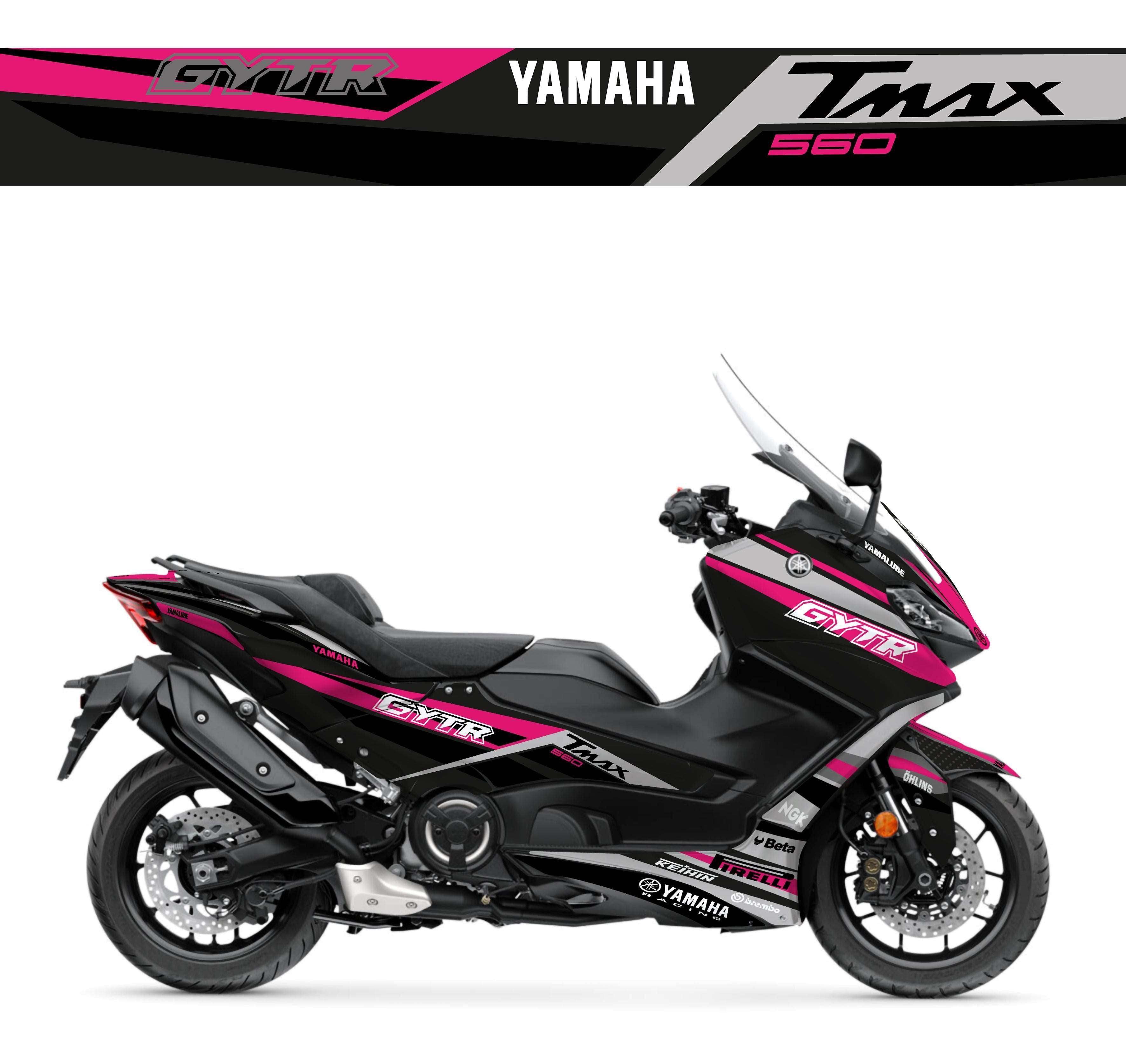 Yamaha T-Max 2022 - 2025 magenta black graphic kit – Zamode