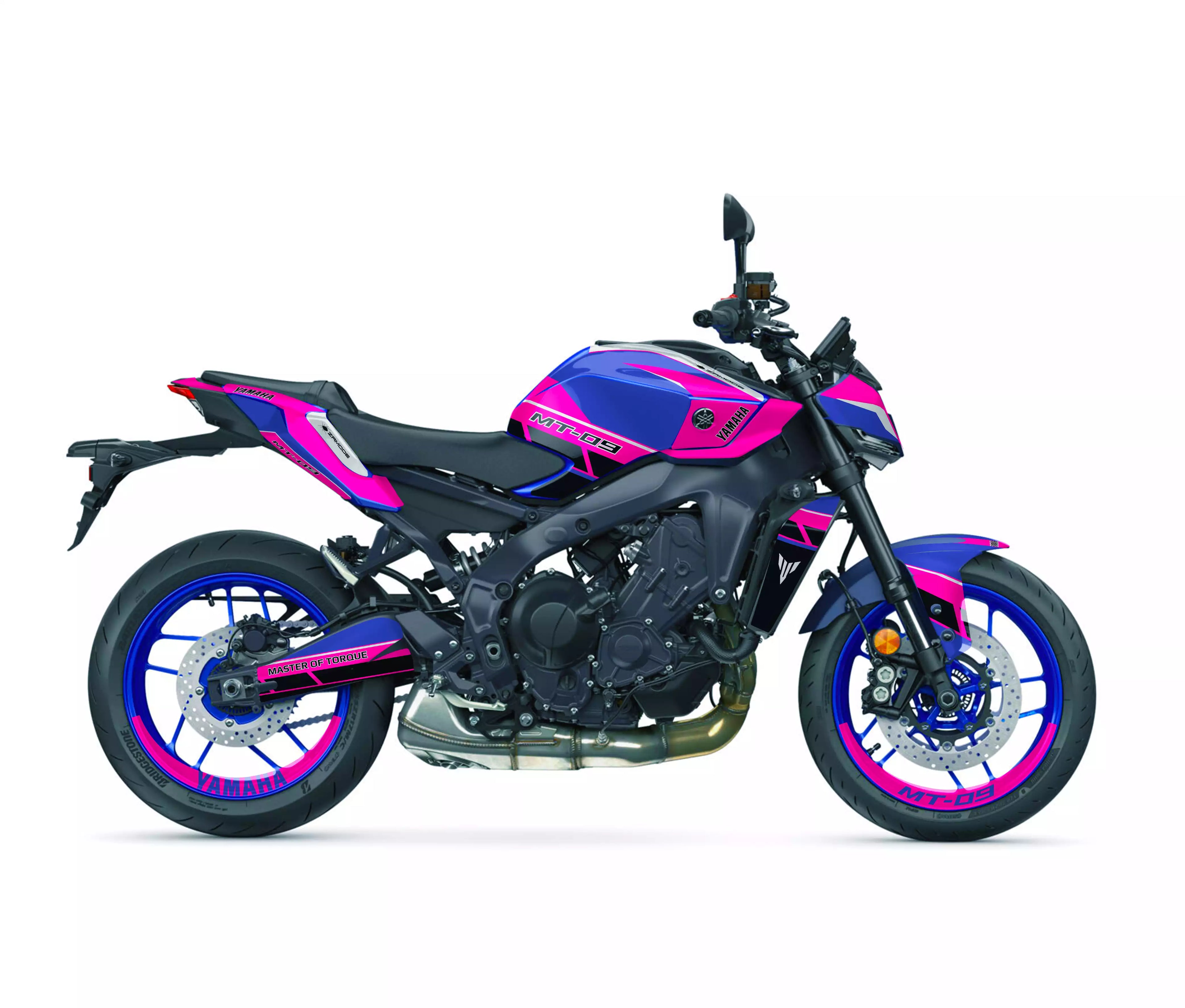 kit grafiche per mt 09 2024 - 2025 blu magenta