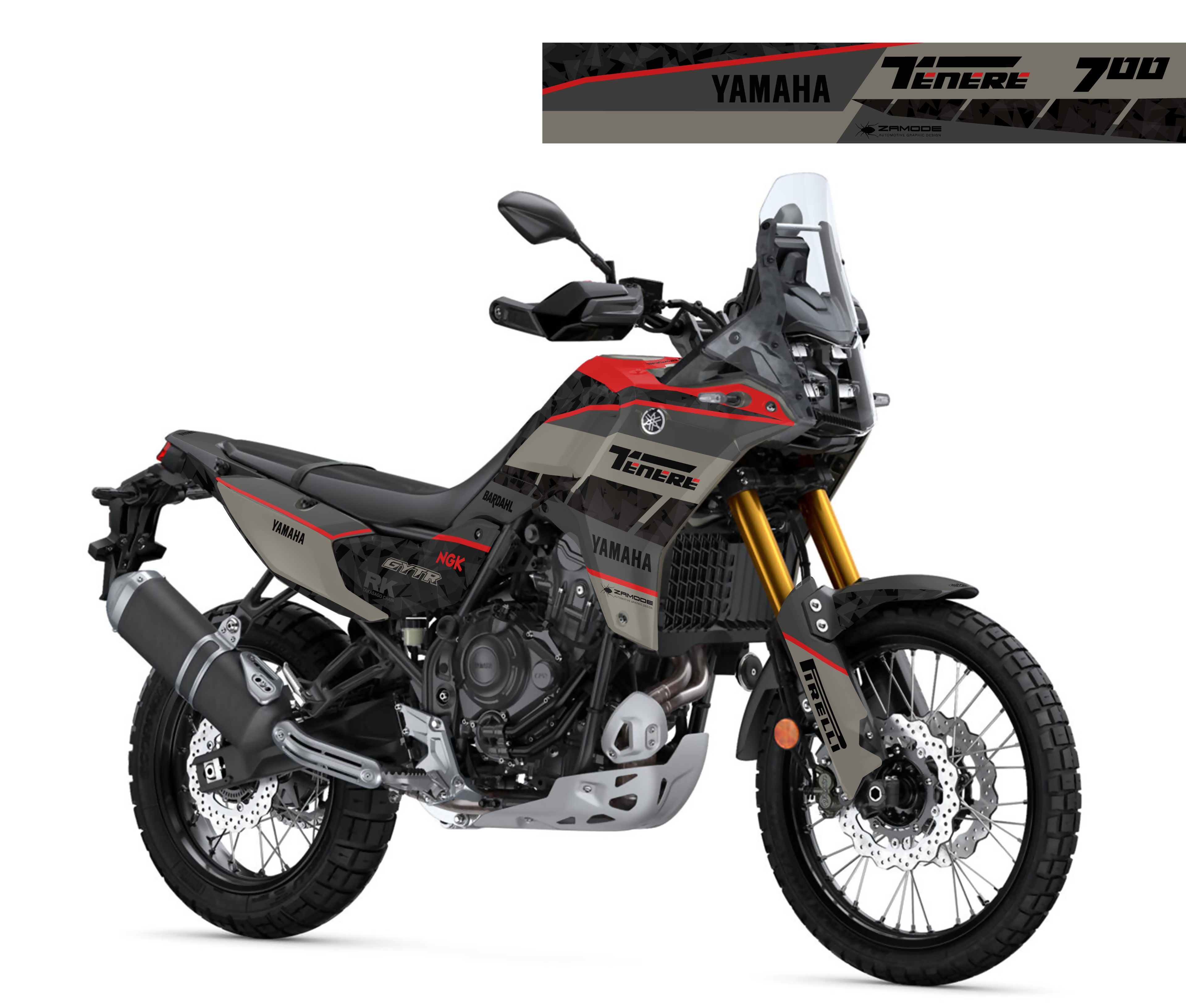 kit grafiche Yamaha Tenere 700 2025 rosso rubino