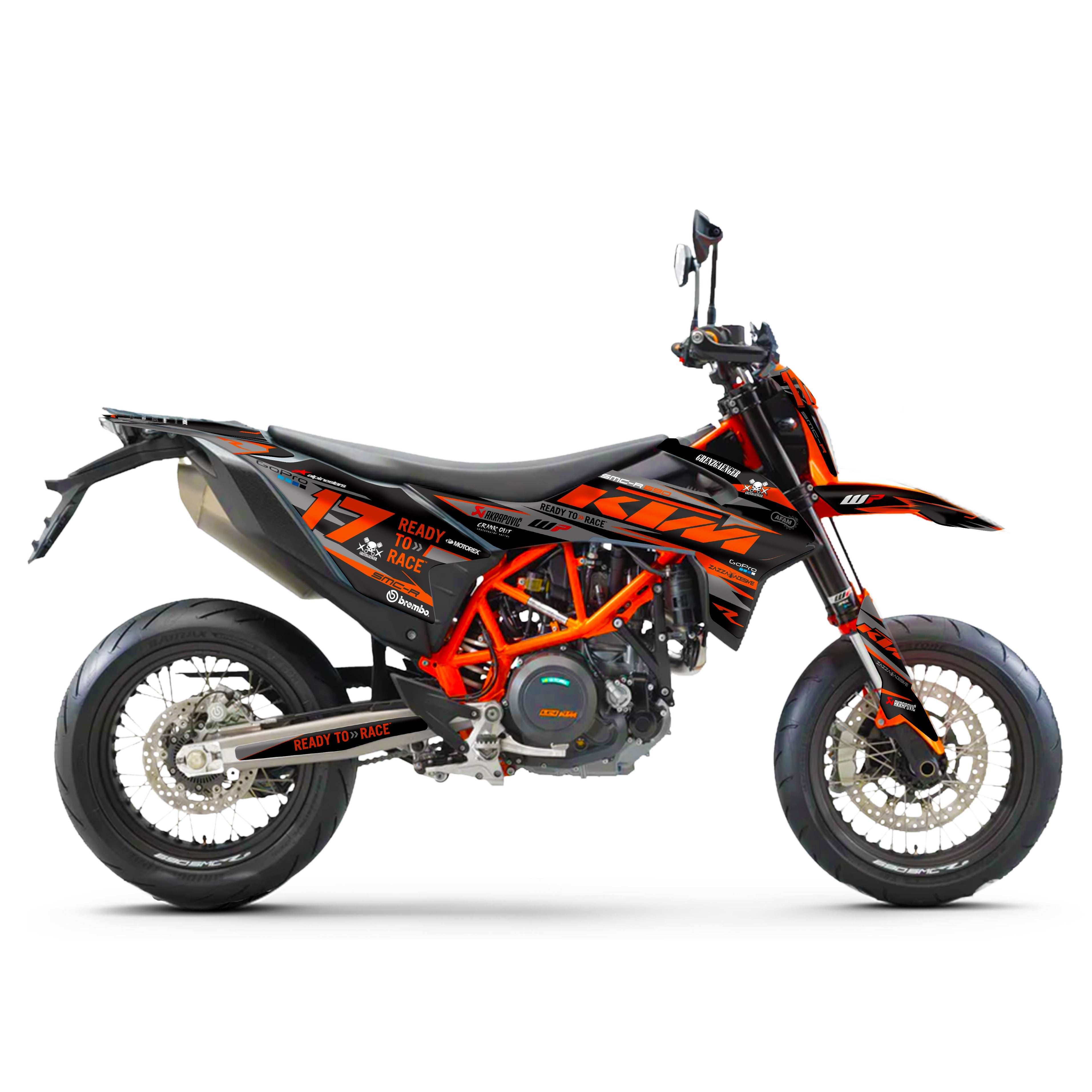 KTM SMC-R 690 Black Graphic Kit 2 2019 - 2024 – Zamode