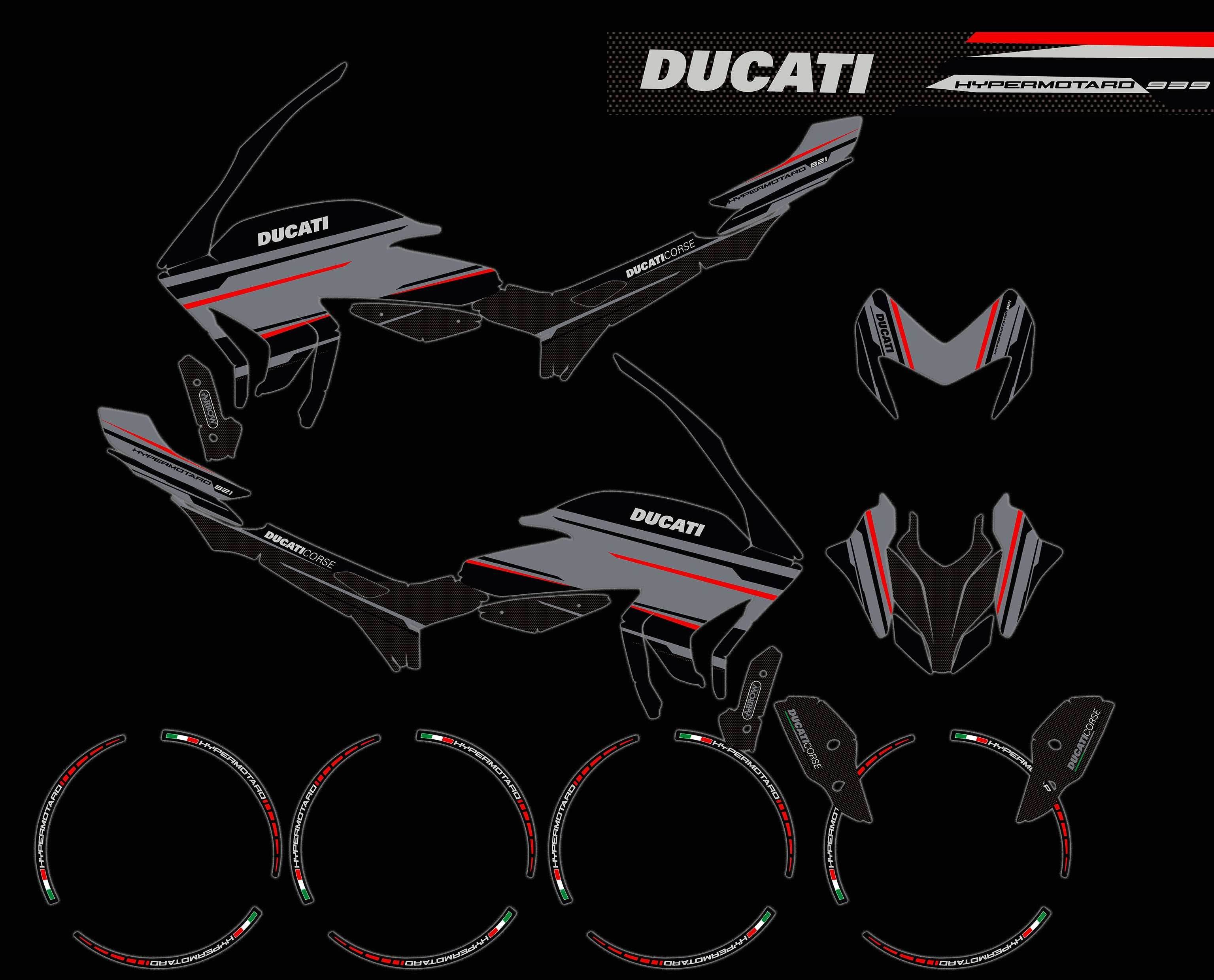 kit grafiche Ducati hypermotard 821 / 939 - Zamode