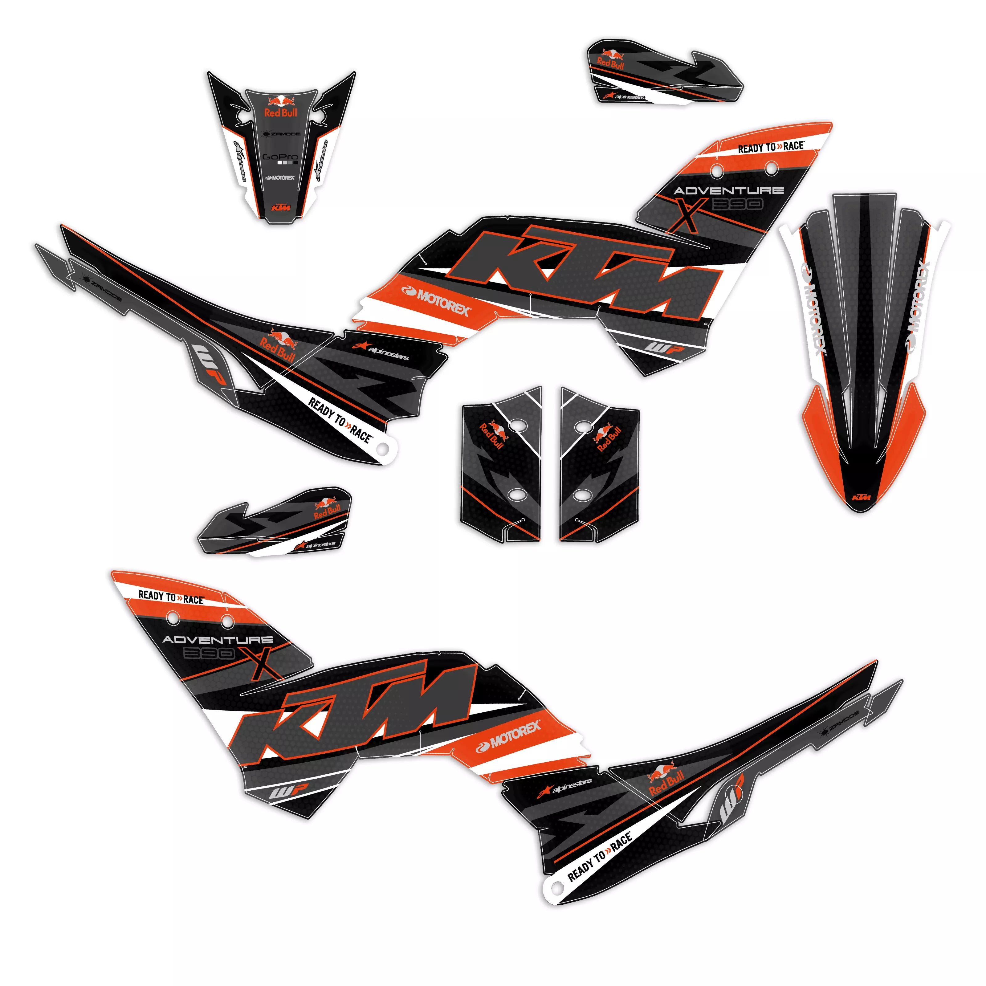 ORION NERO graphics kit for KTM 390 ADVENTURE X or R 2025 2026