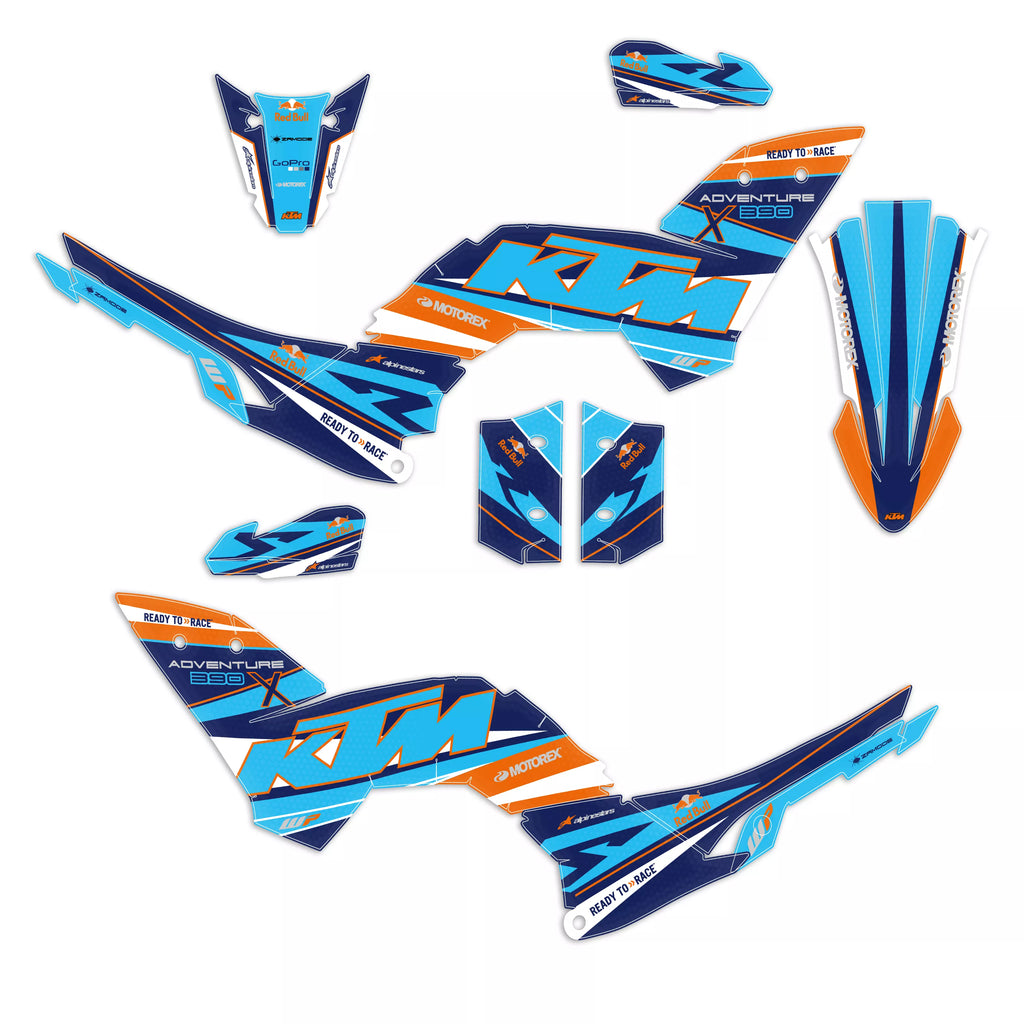 kit grafiche ORION BLU per ktm 390 ADVENTURE X o R 2025 2026