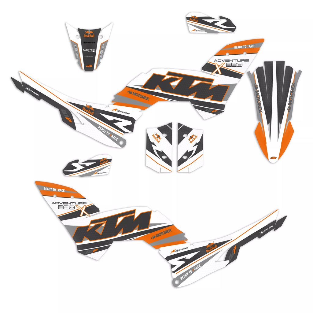 kit gráfico ORION BLANCO para KTM 390 ADVENTURE X o R 2025 2026