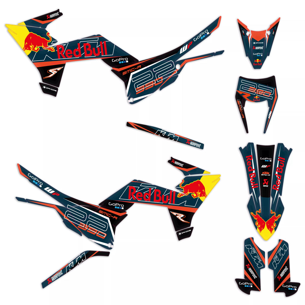 kit grafiche RB BLU per ktm 390 SMC-R ENDURO-R 2025 2026