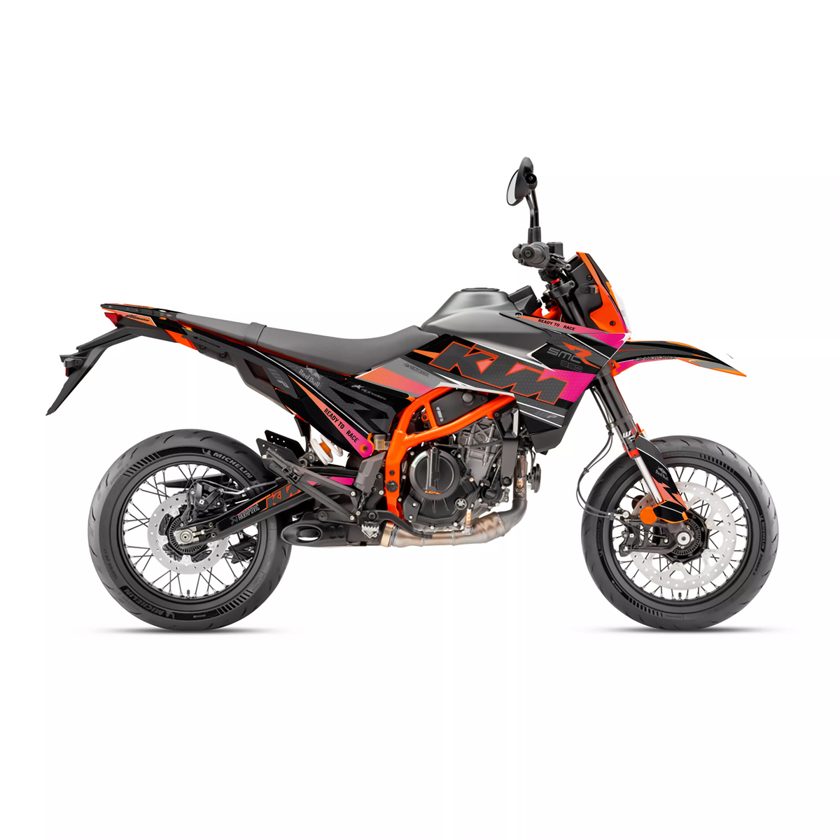 kit grafiche ORION NERO FUCSIA per ktm 390 SMC-R ENDURO-R 2025 2026