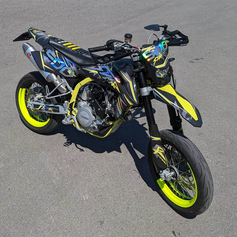kit grafiche per Swm SM 500 R gialla crazy - Zamode