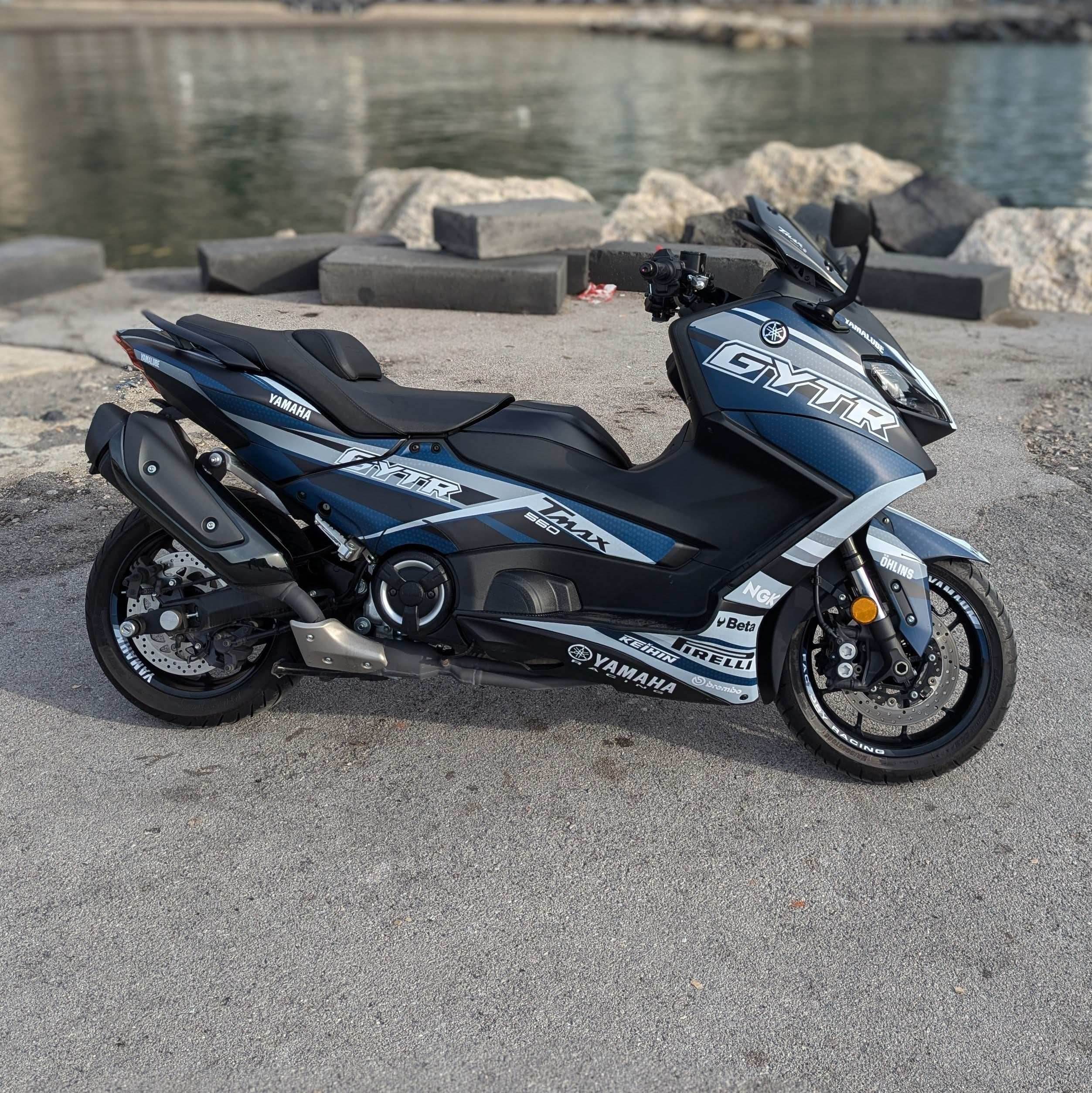 kit grafiche Yamaha T-Max 2022 - 2025 Blu grigio - Zamode