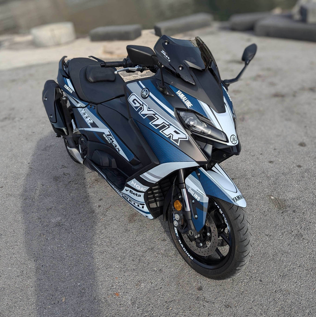 kit grafiche Yamaha T-Max 2022 - 2025 Blu grigio - Zamode