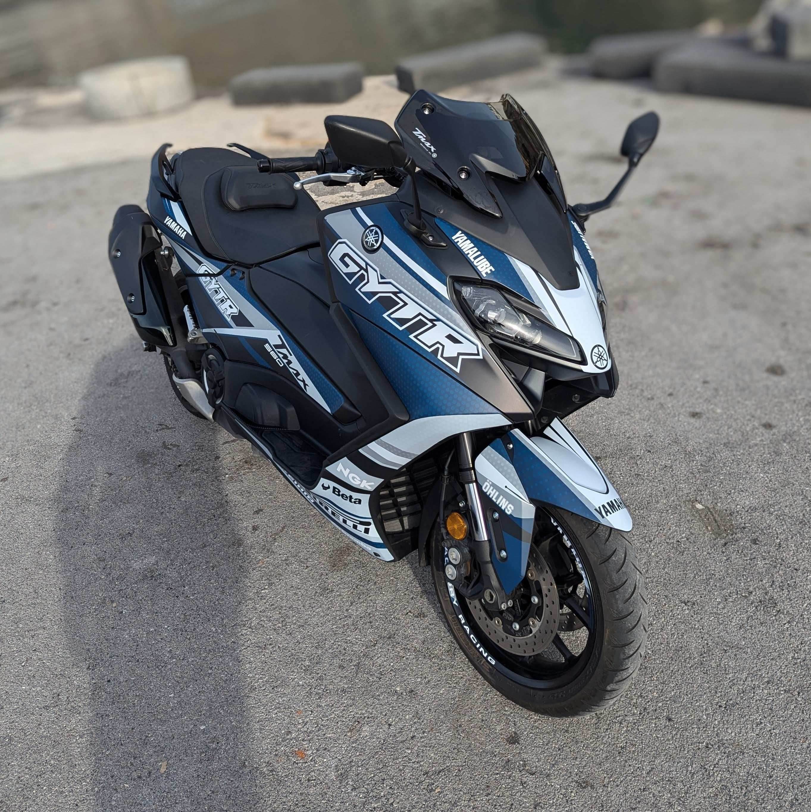 kit grafiche Yamaha T-Max 2022 - 2025 Blu grigio - Zamode
