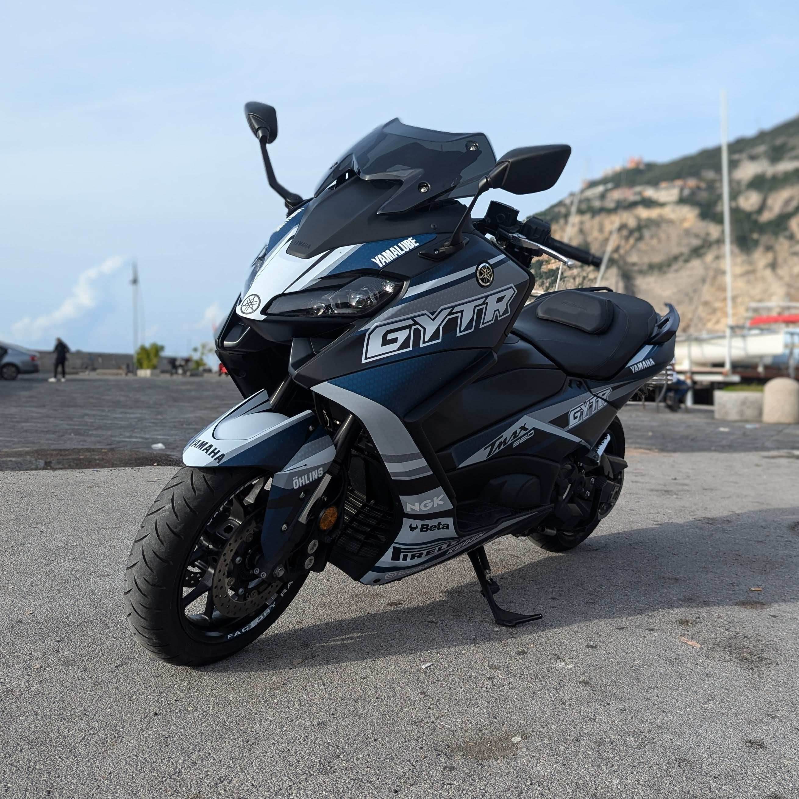 kit grafiche Yamaha T-Max 2022 - 2025 Blu grigio - Zamode