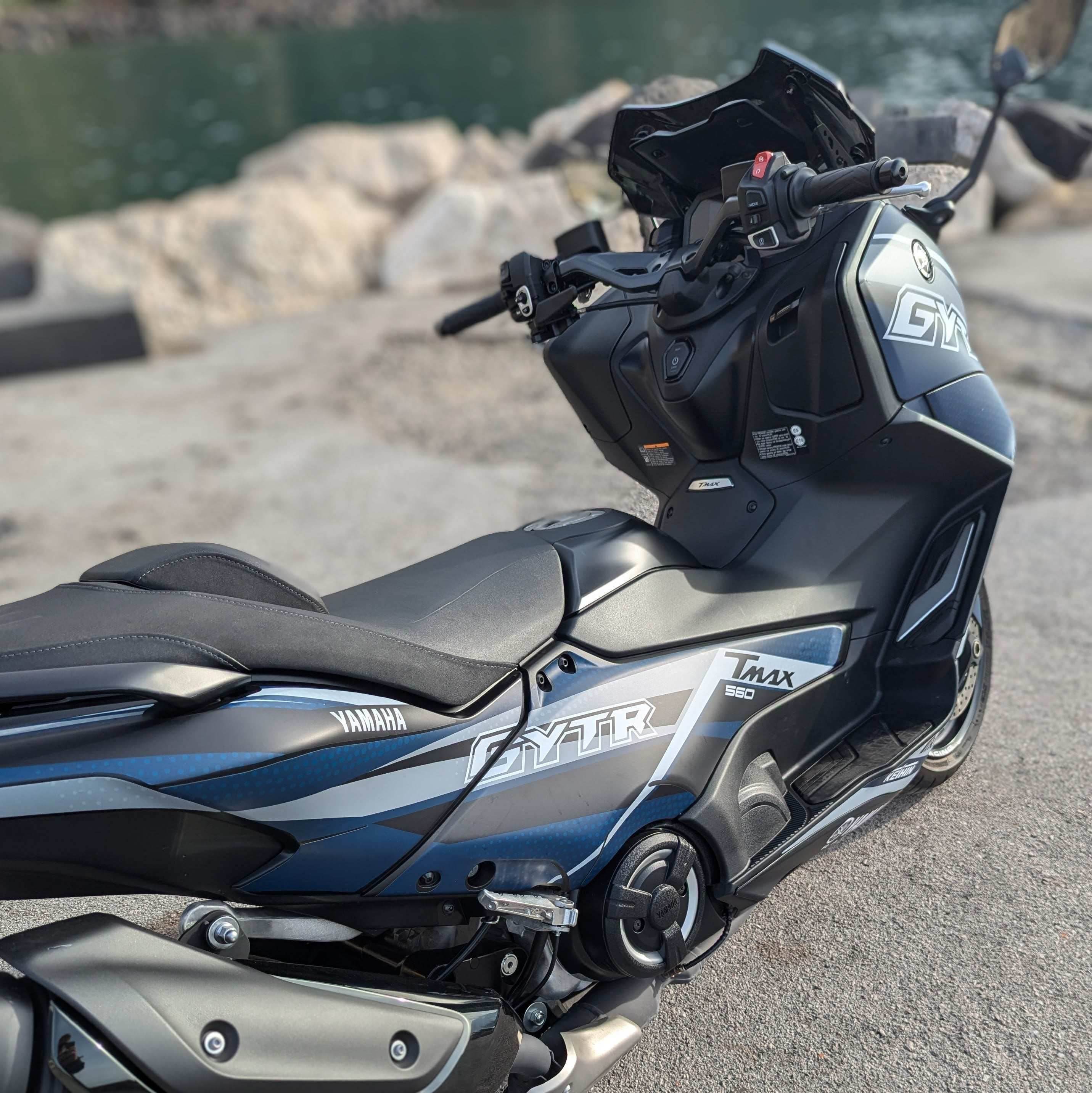 kit grafiche Yamaha T-Max 2022 - 2025 Blu grigio - Zamode