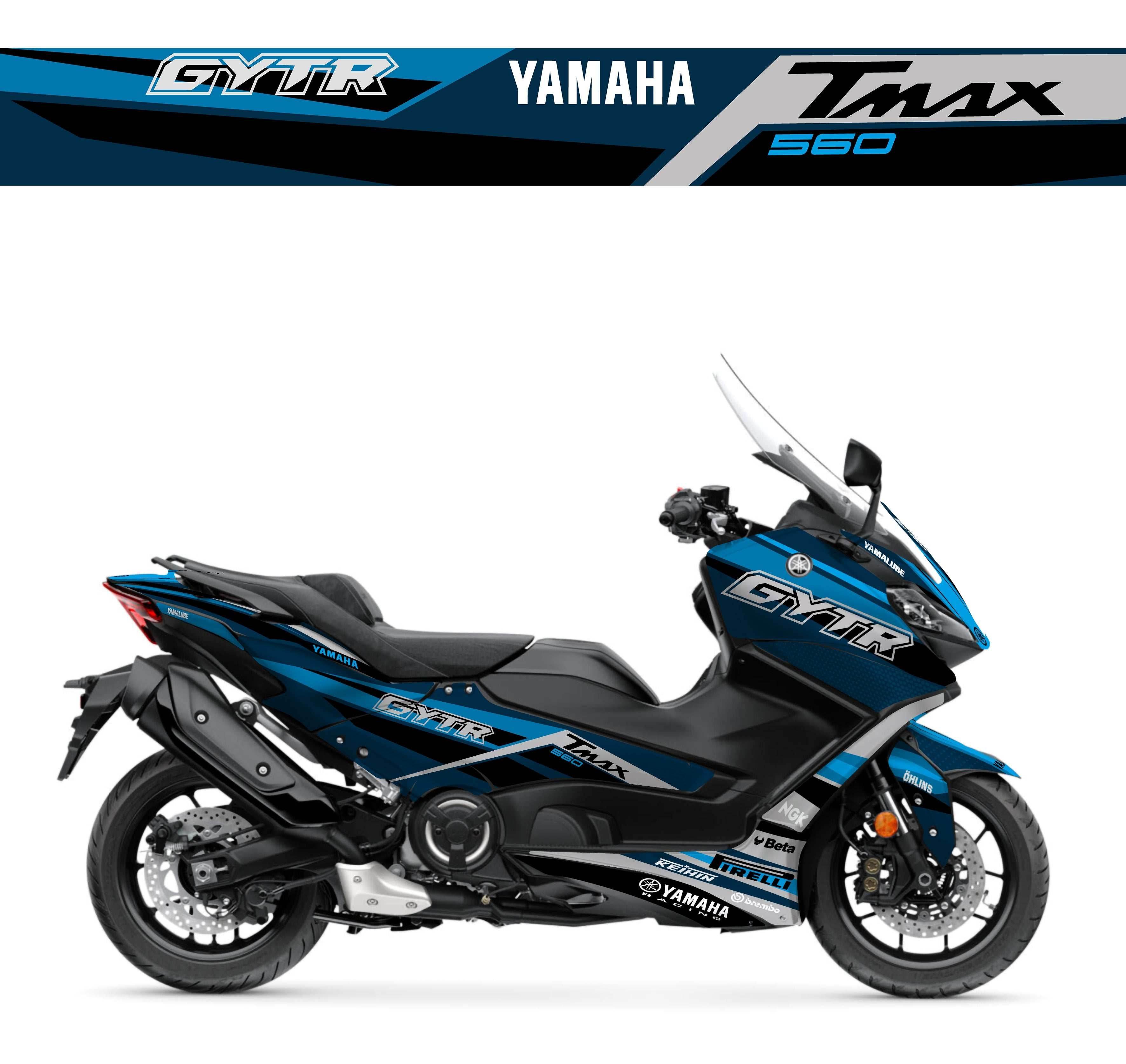 kit grafiche Yamaha T-Max 2022 - 2025 Blu azzurro - Zamode