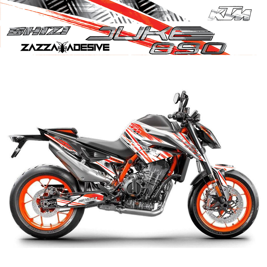 kit grafiche per ktm duke 790 / 890  Shìzi white