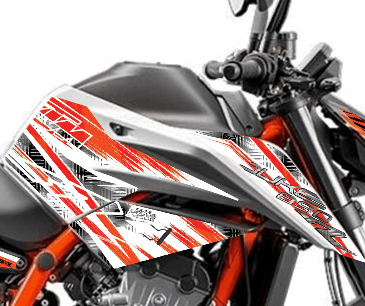 kit grafiche per ktm duke 790 / 890  Shìzi white