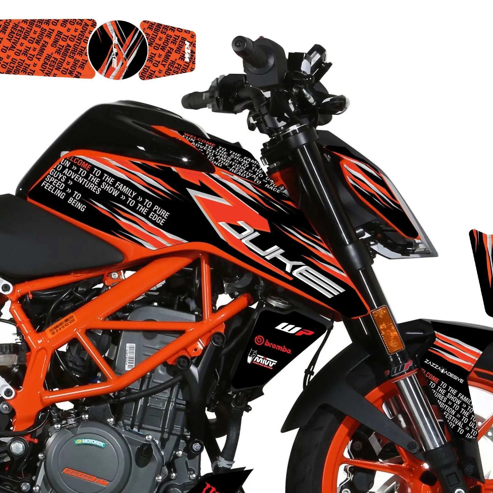 graphic kit for ktm duke 125 / 390 Fired