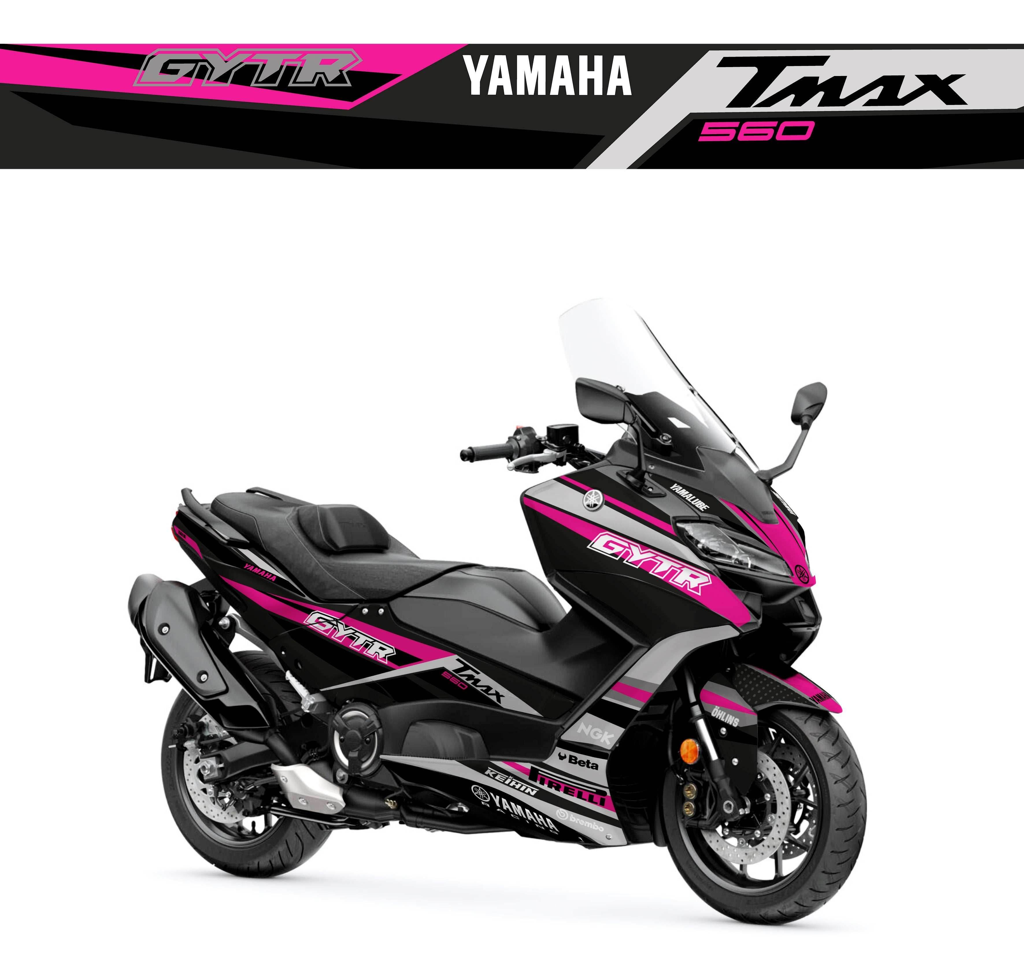 Yamaha T-Max 2022 - 2025 magenta black graphic kit – Zamode