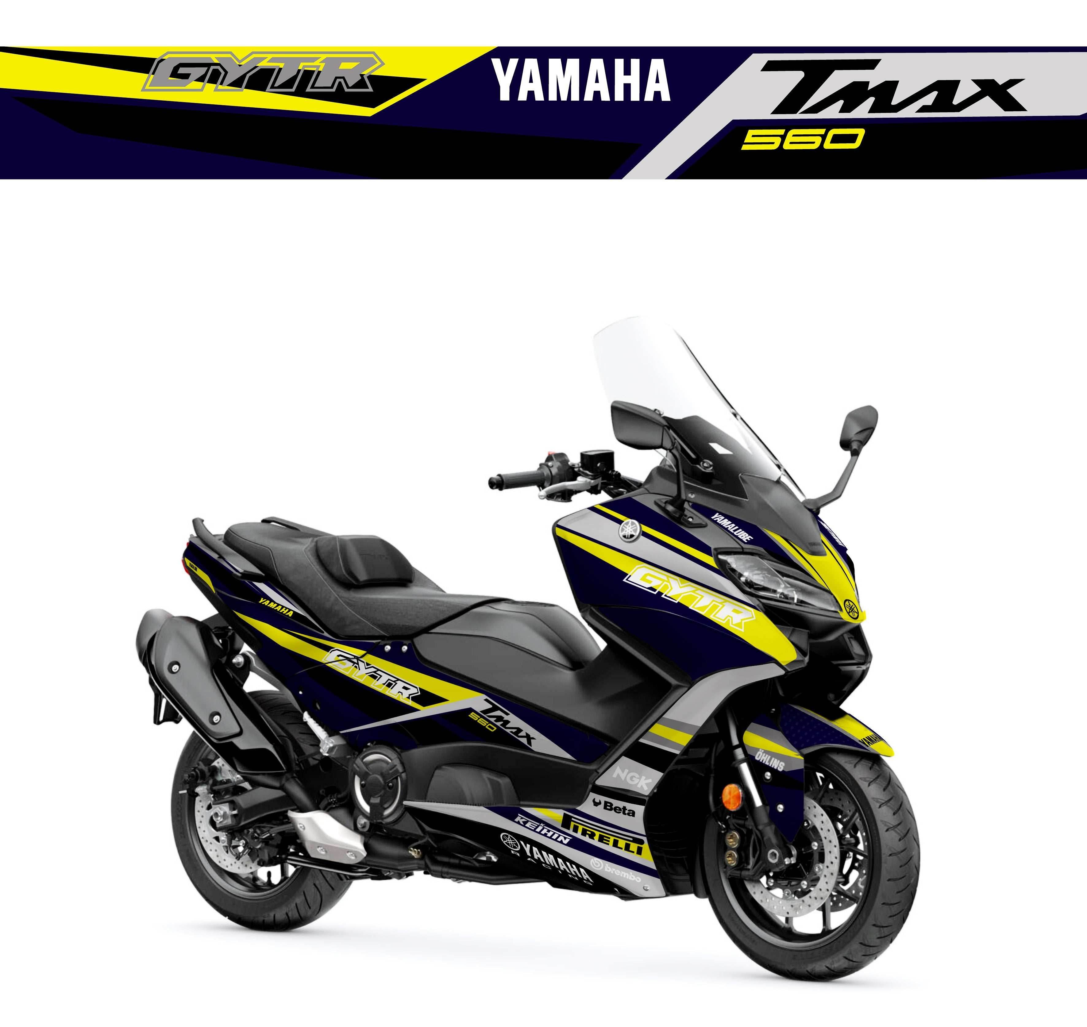 kit grafiche Yamaha T-Max 2022 - 2025 giallo blu - Zamode