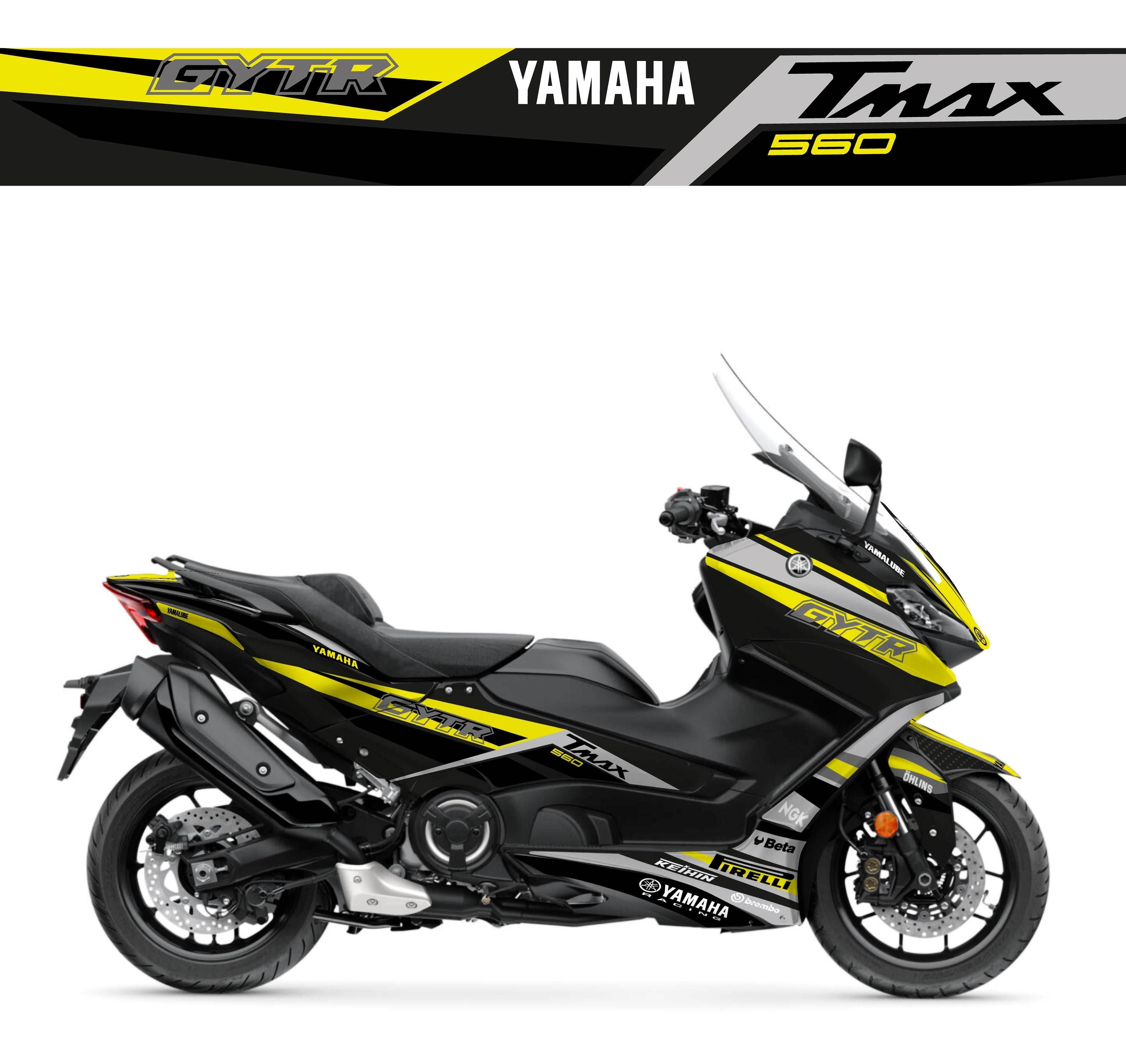 kit grafiche Yamaha T-Max 2022 - 2025 giallo nero - Zamode