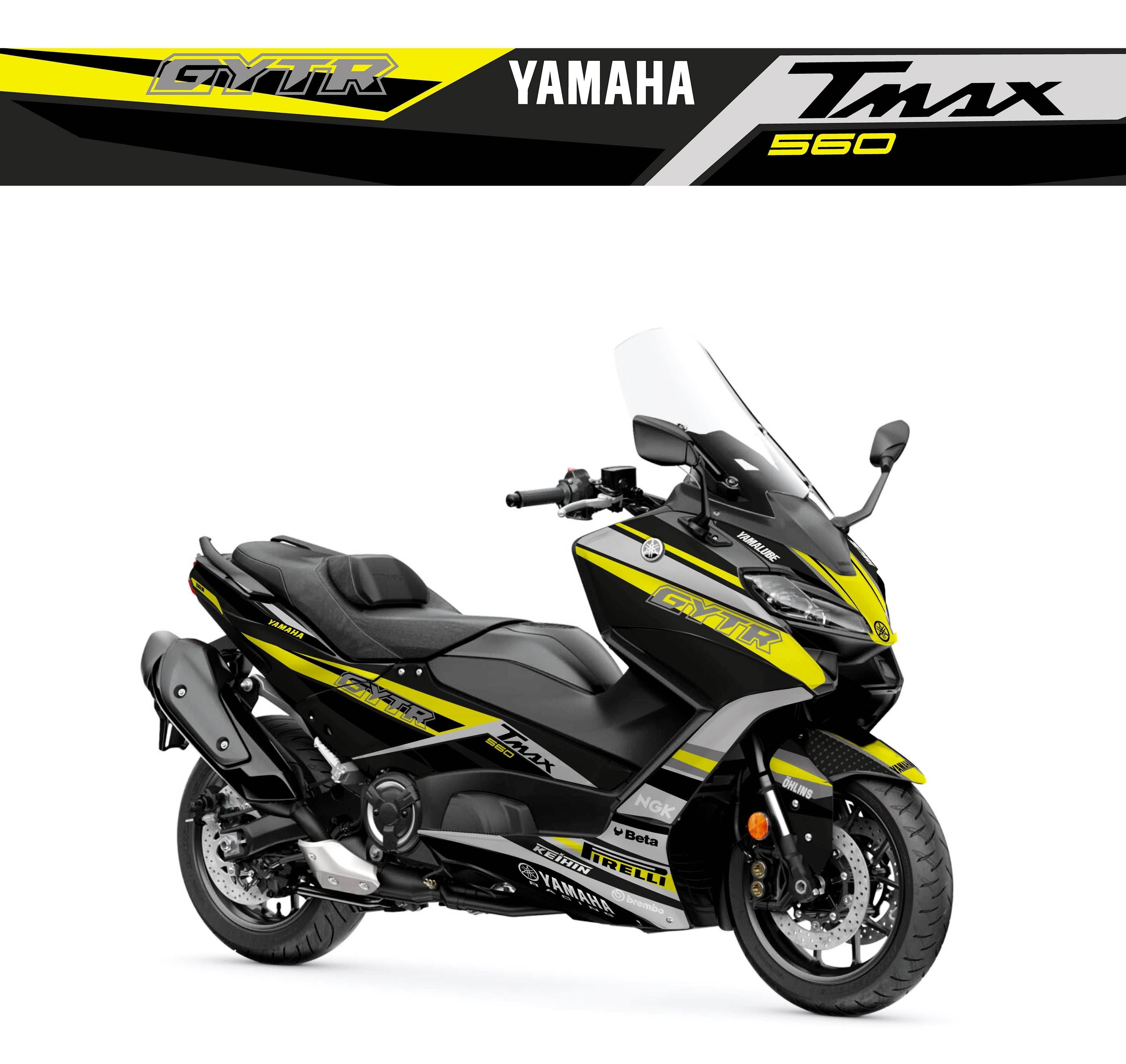 kit grafiche Yamaha T-Max 2022 - 2025 giallo nero - Zamode