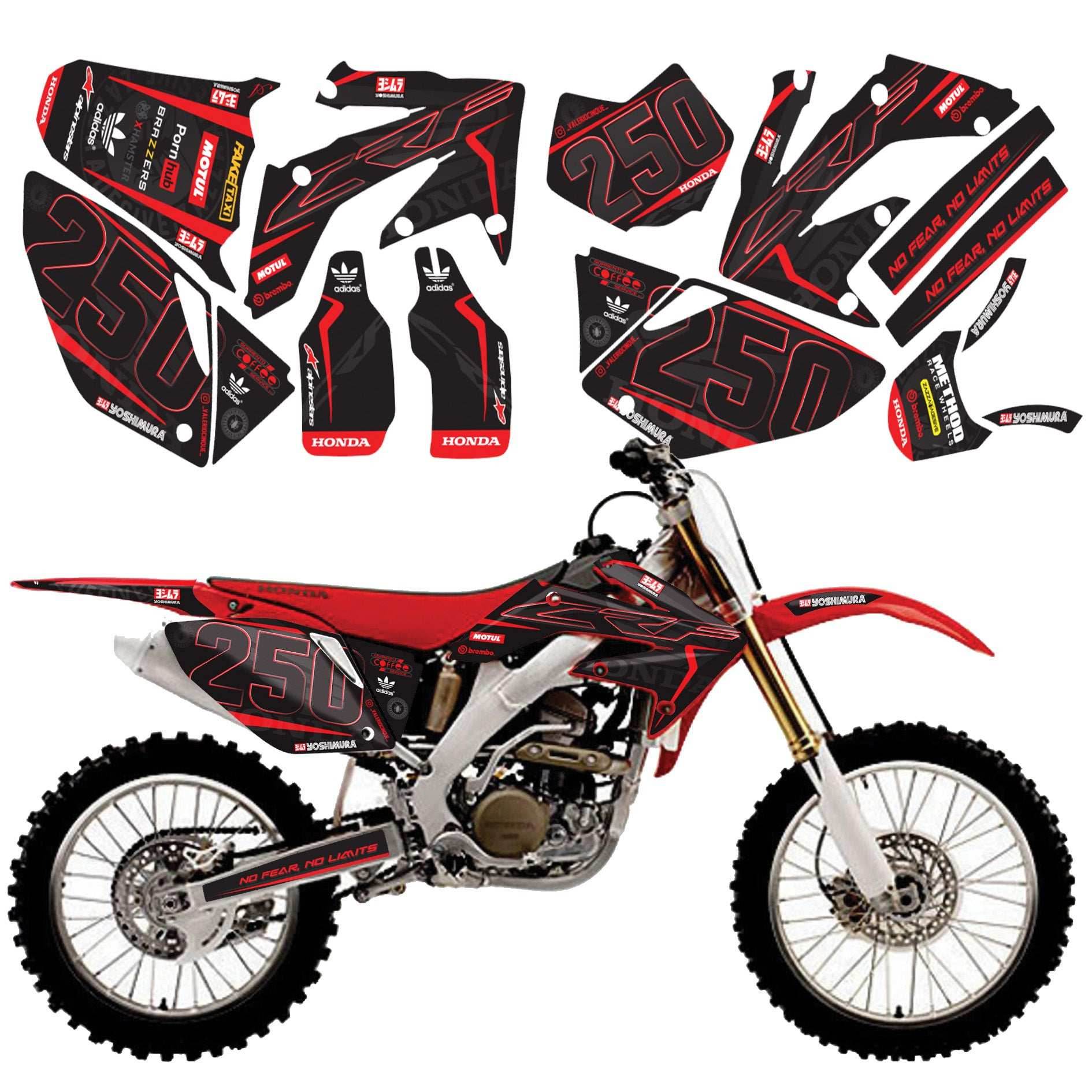 kit grafiche per Honda CRF 250 450 2004 - 2005 - Zamode