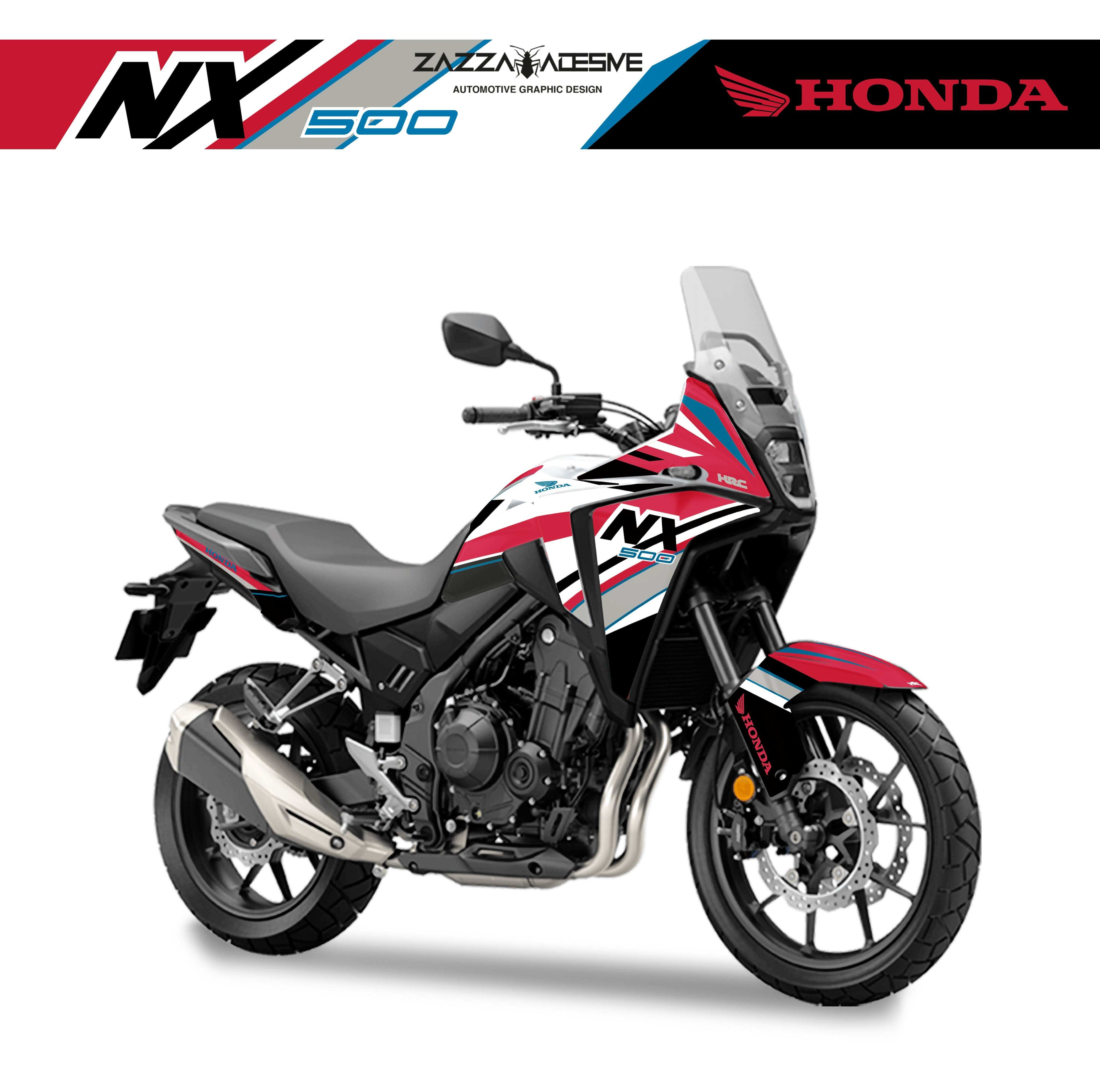 kit grafiche per Honda NX 500 rosso azzurro