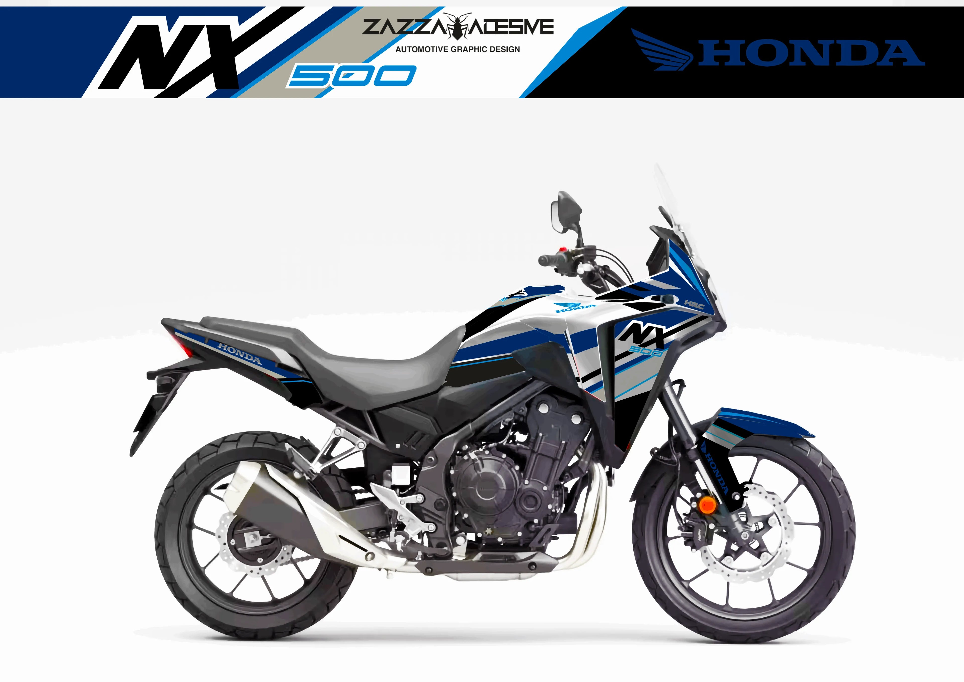 kit grafiche per Honda NX 500 blu azzurro