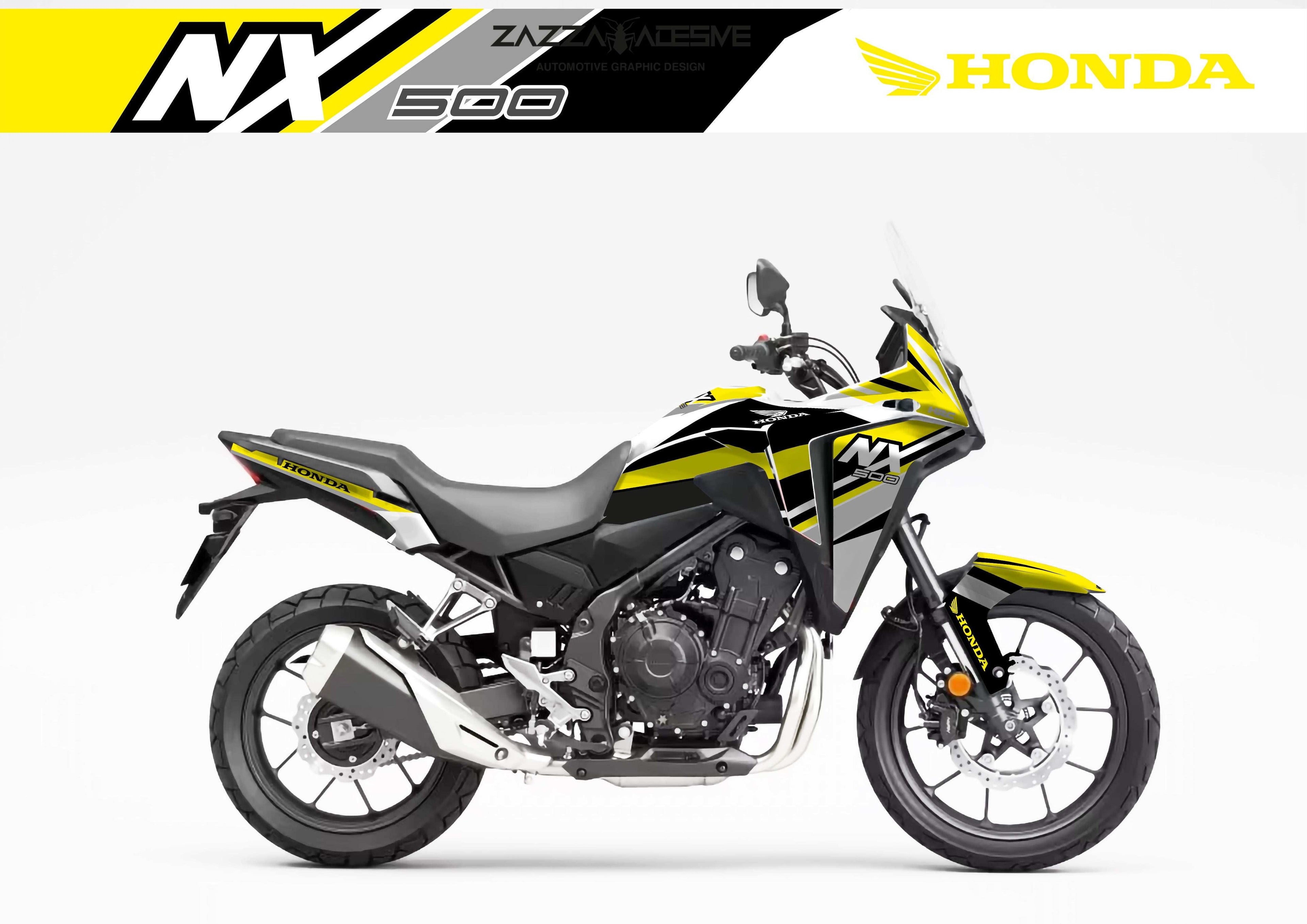 kit grafiche per Honda NX 500 giallo grigio