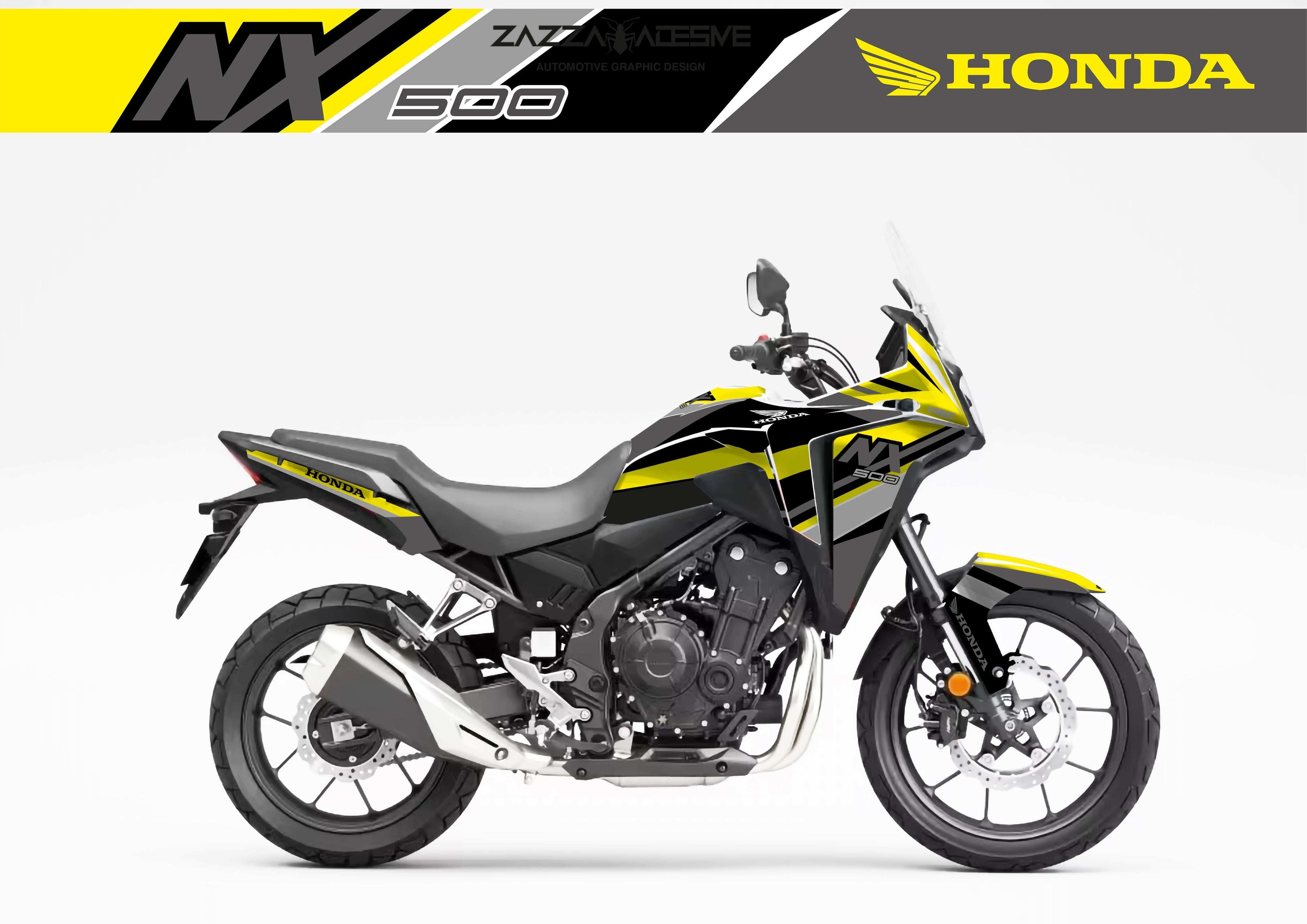 kit grafiche per Honda NX 500 giallo grigio nero