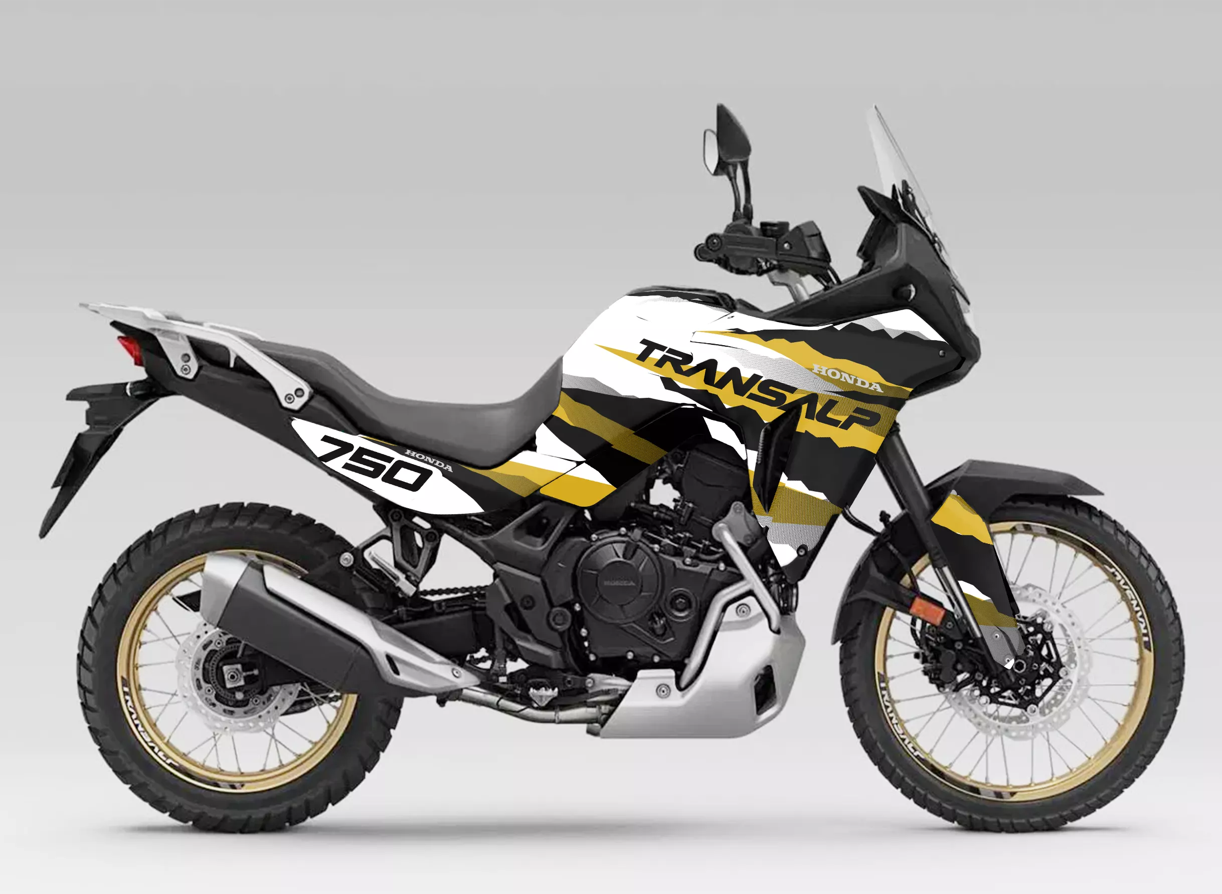 kit grafiche Honda Transalp XL 750 2023 - 2026 Cervino gold