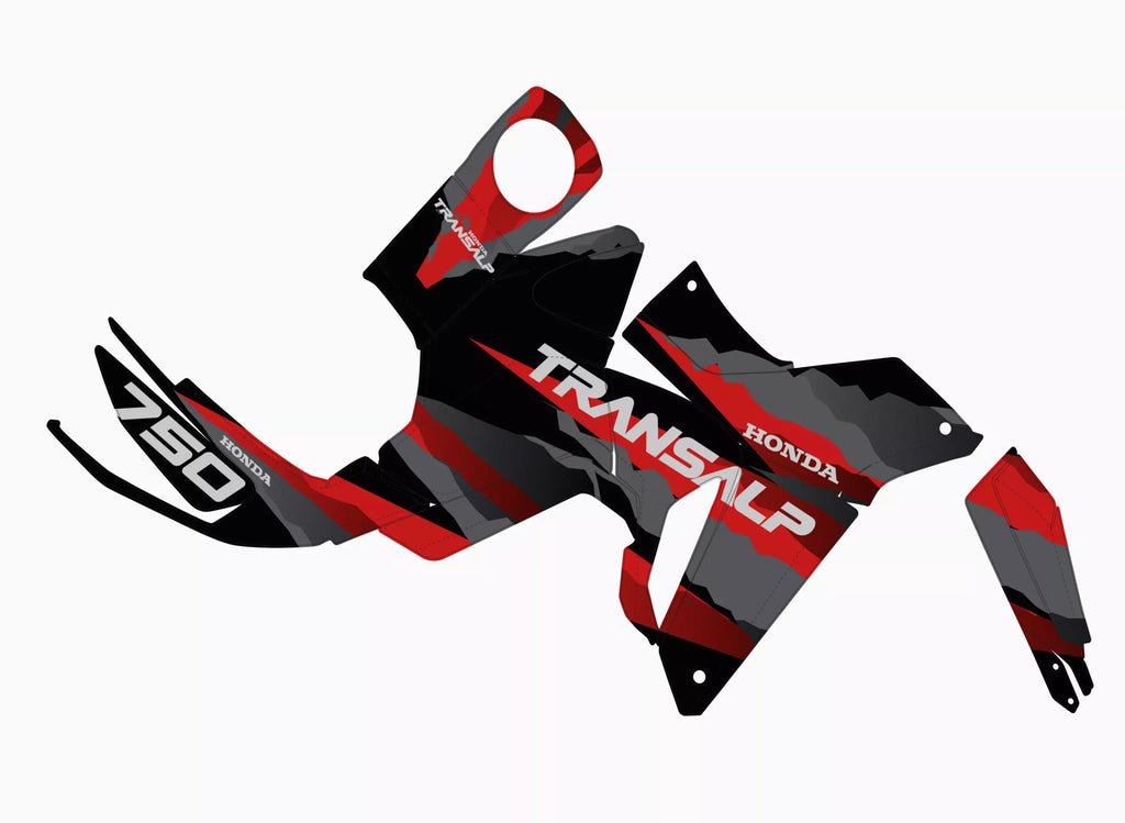 kit grafiche Honda Transalp XL 750 2023 - 2026 Cervino Red