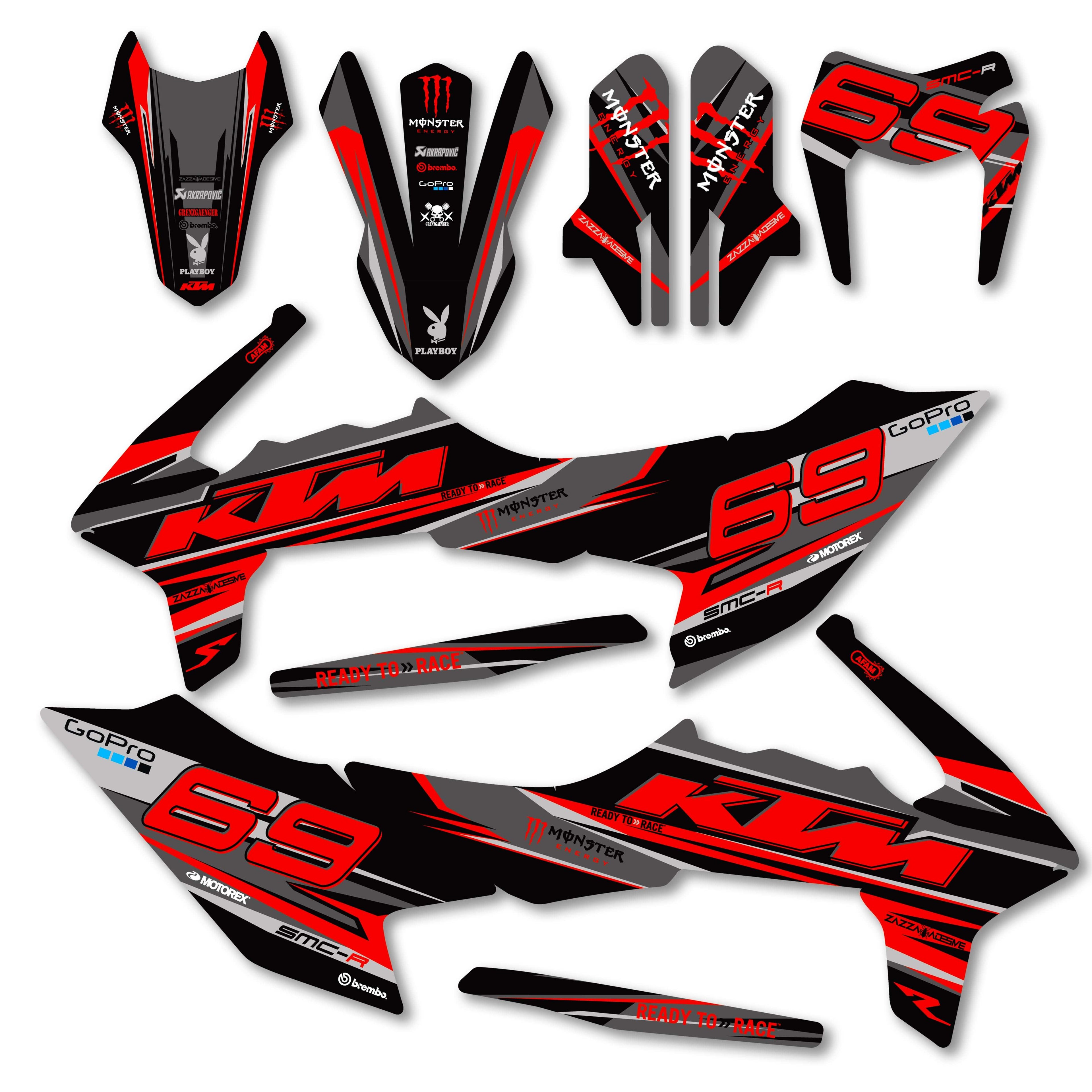 kit grafiche  KTM SMC-R 690 nero 2019 - 2024