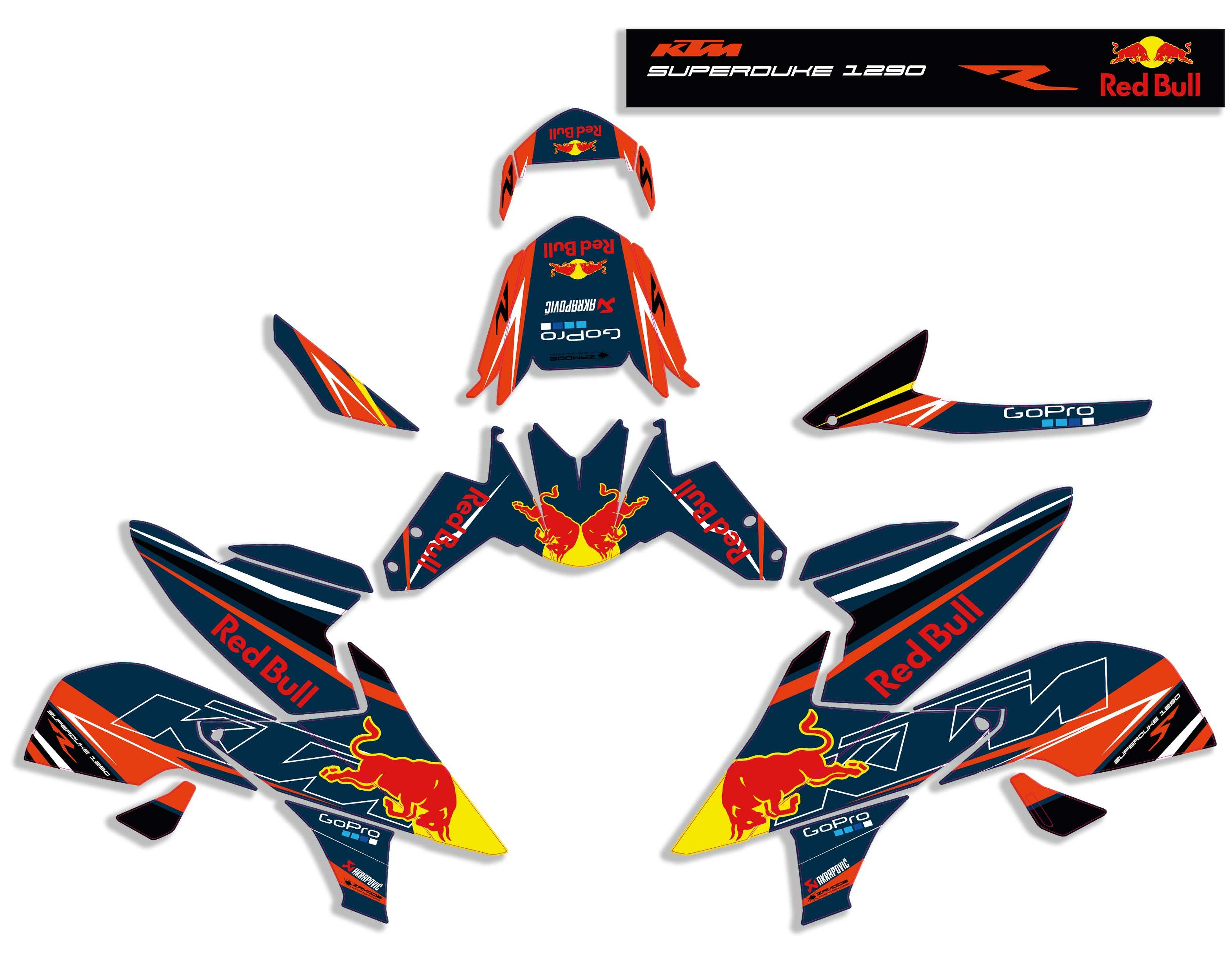 kit grafiche superduke 1290 r RB blu
