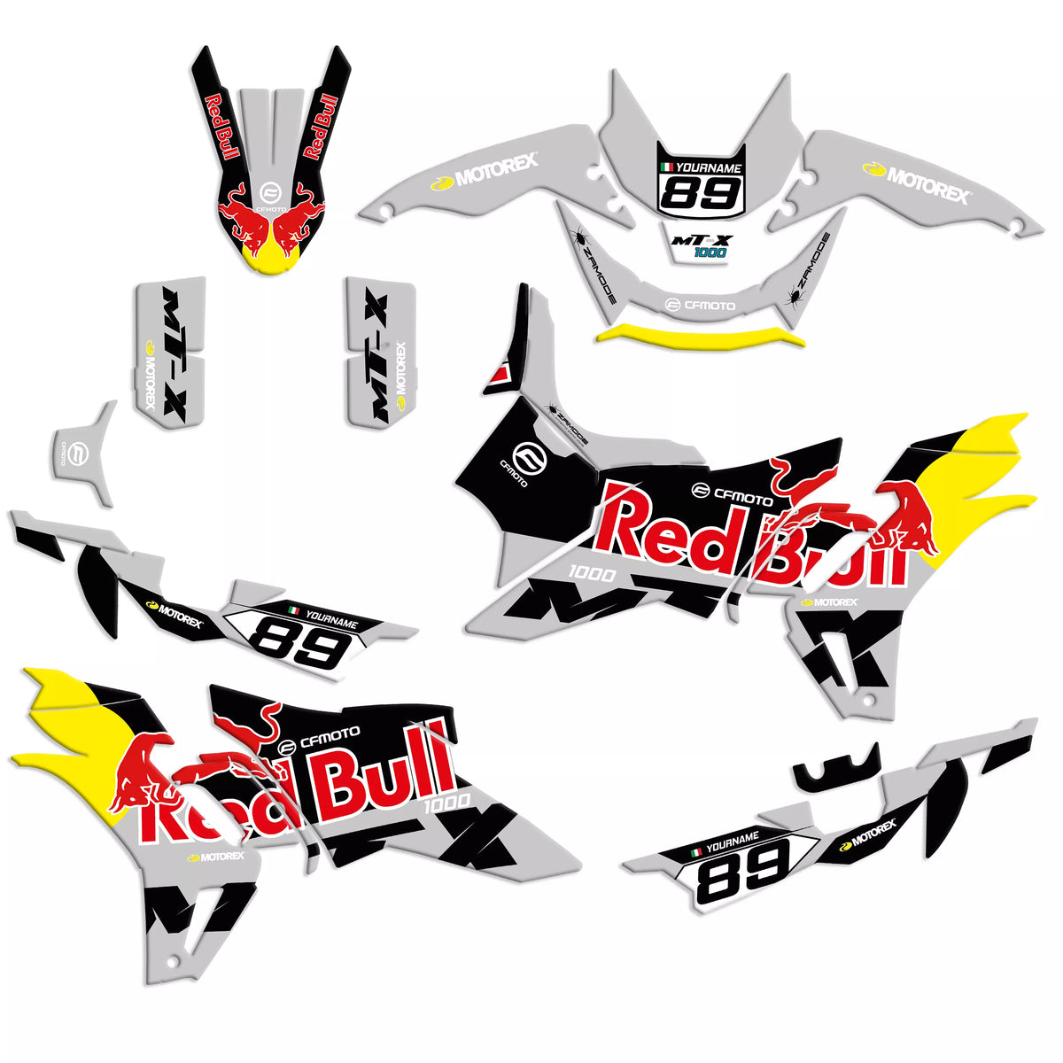 graphics kit for CFMOTO 1000 MT-X RB Grey
