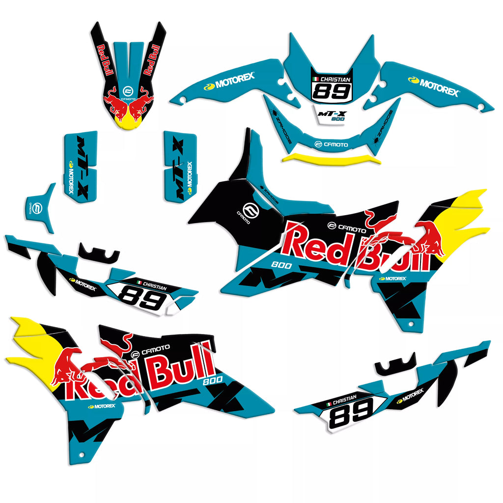 Graphic kit for CFMOTO 800 MT-X RB Light Blue