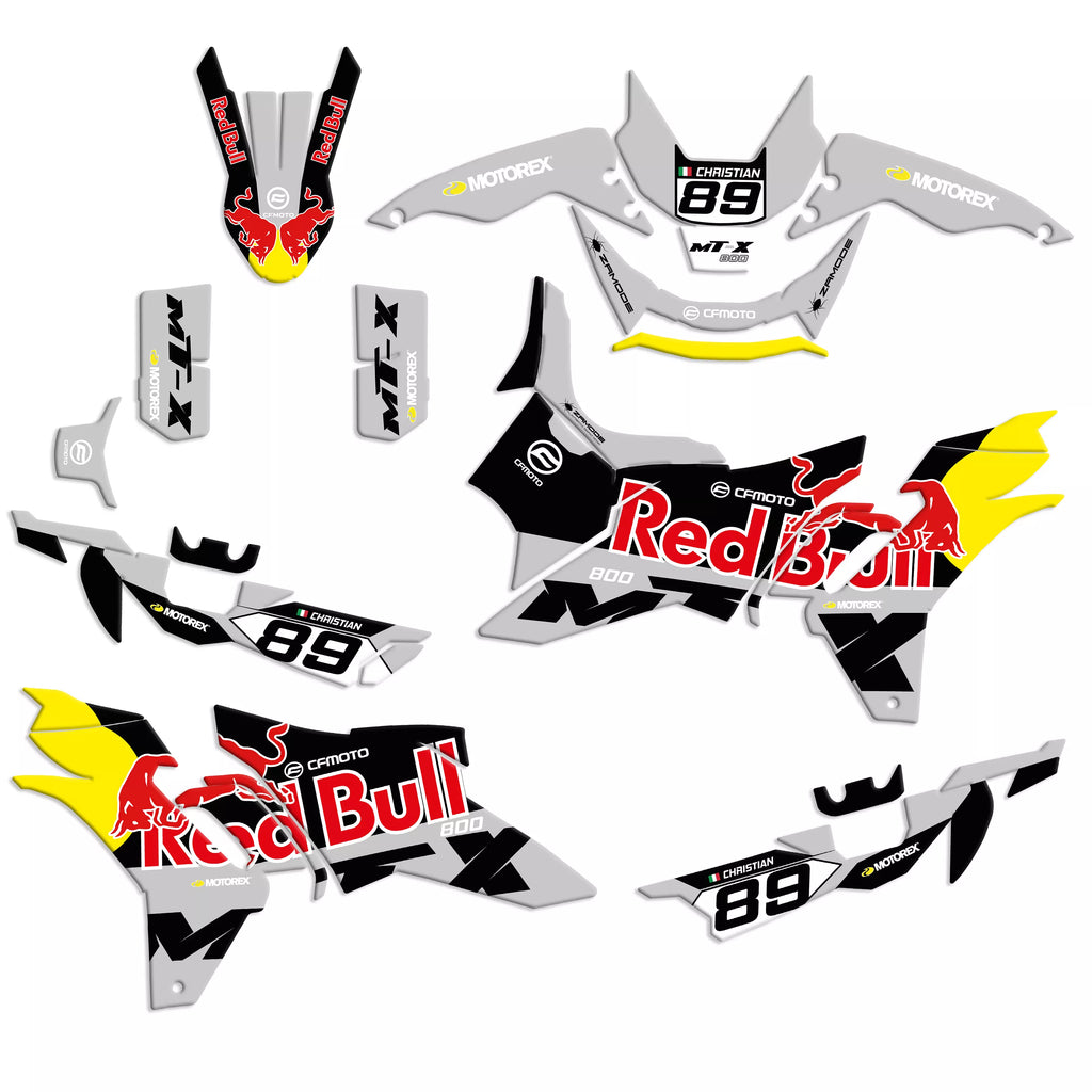kit grafiche per CFMOTO 800 MT-X RB Grigio