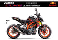 graphic kit for ktm duke 125 / 390 Rb grigio viola