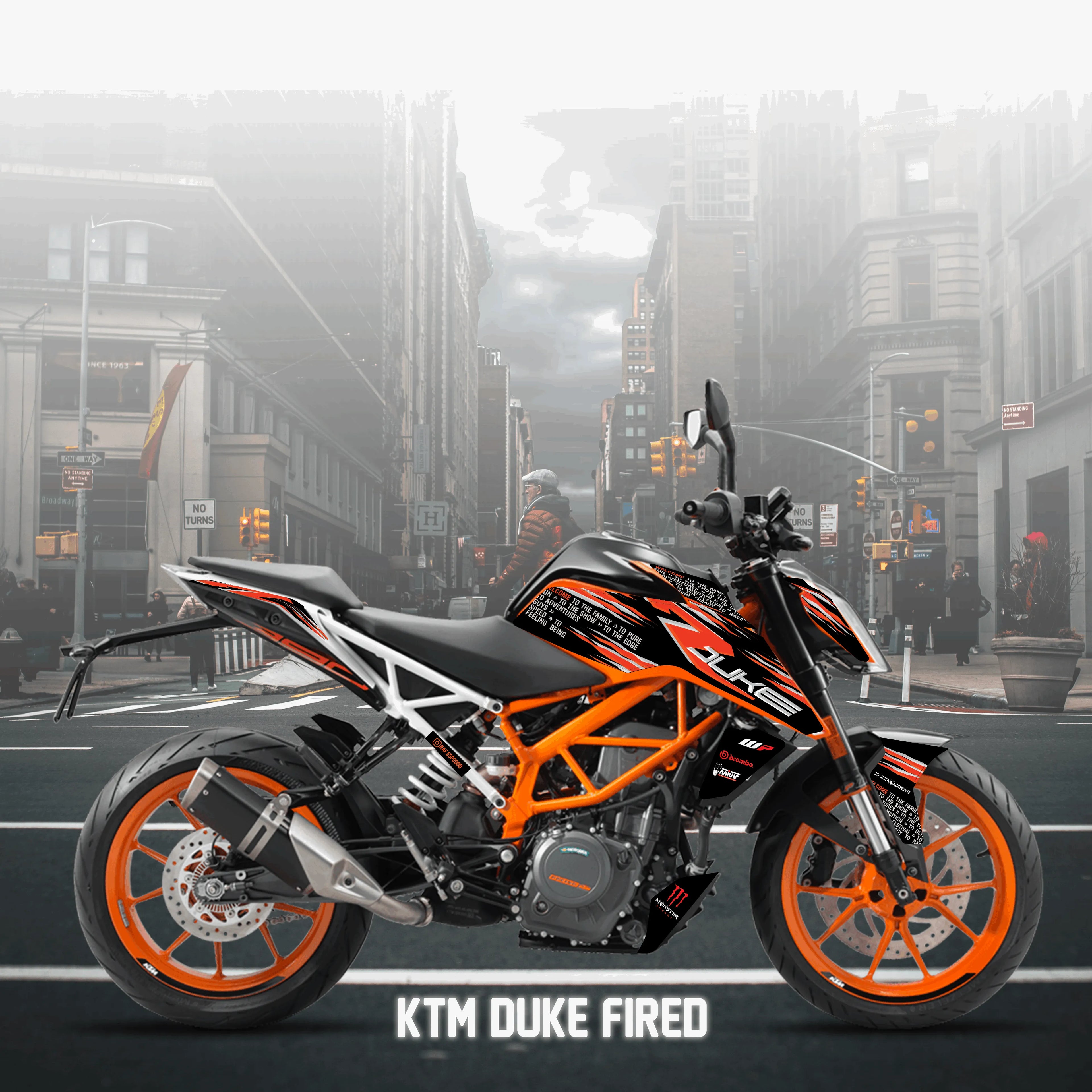 graphic kit for ktm duke 125 / 390 Fired