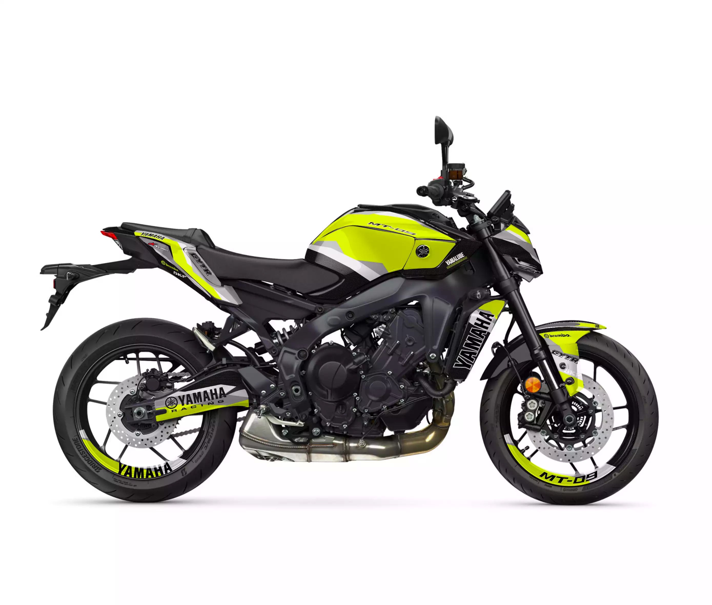 kit grafiche per mt 09 2024 - 2025 shark (giallo monster)