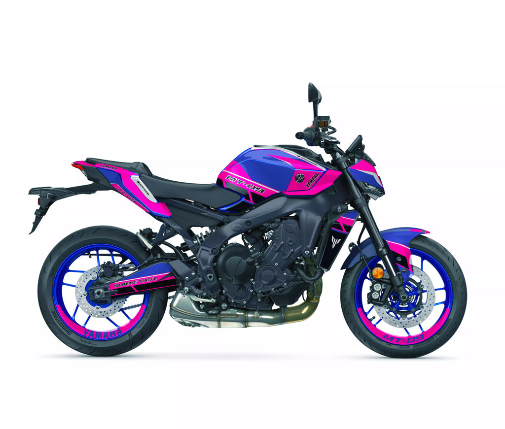 kit grafiche per mt 09 2024 - 2025 blu magenta