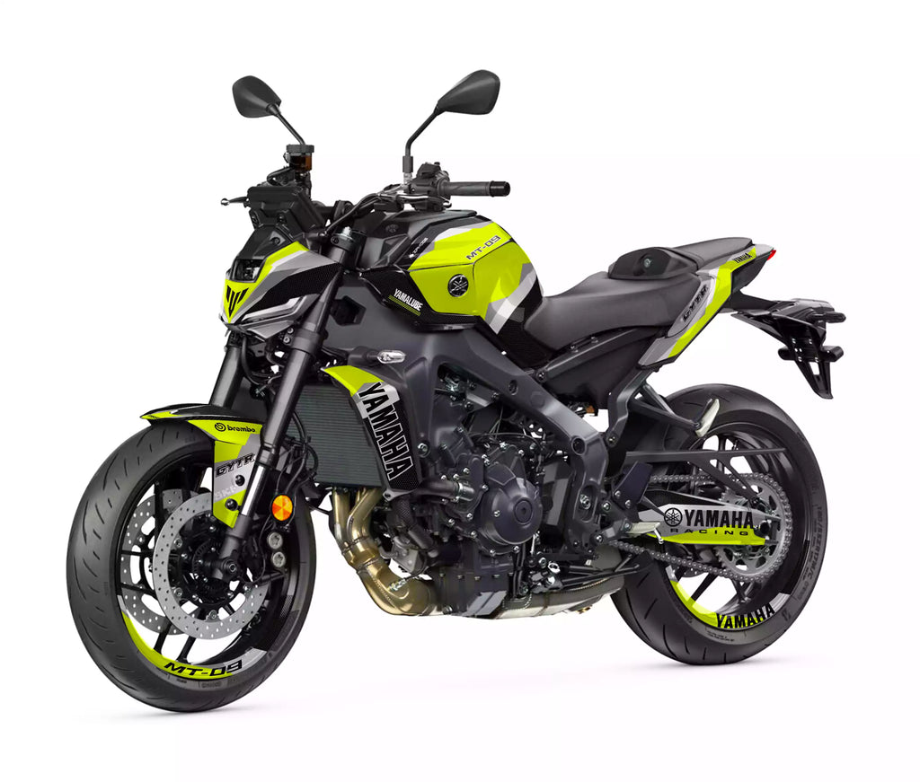 kit grafiche per mt 09 2024 - 2025 shark (giallo monster)