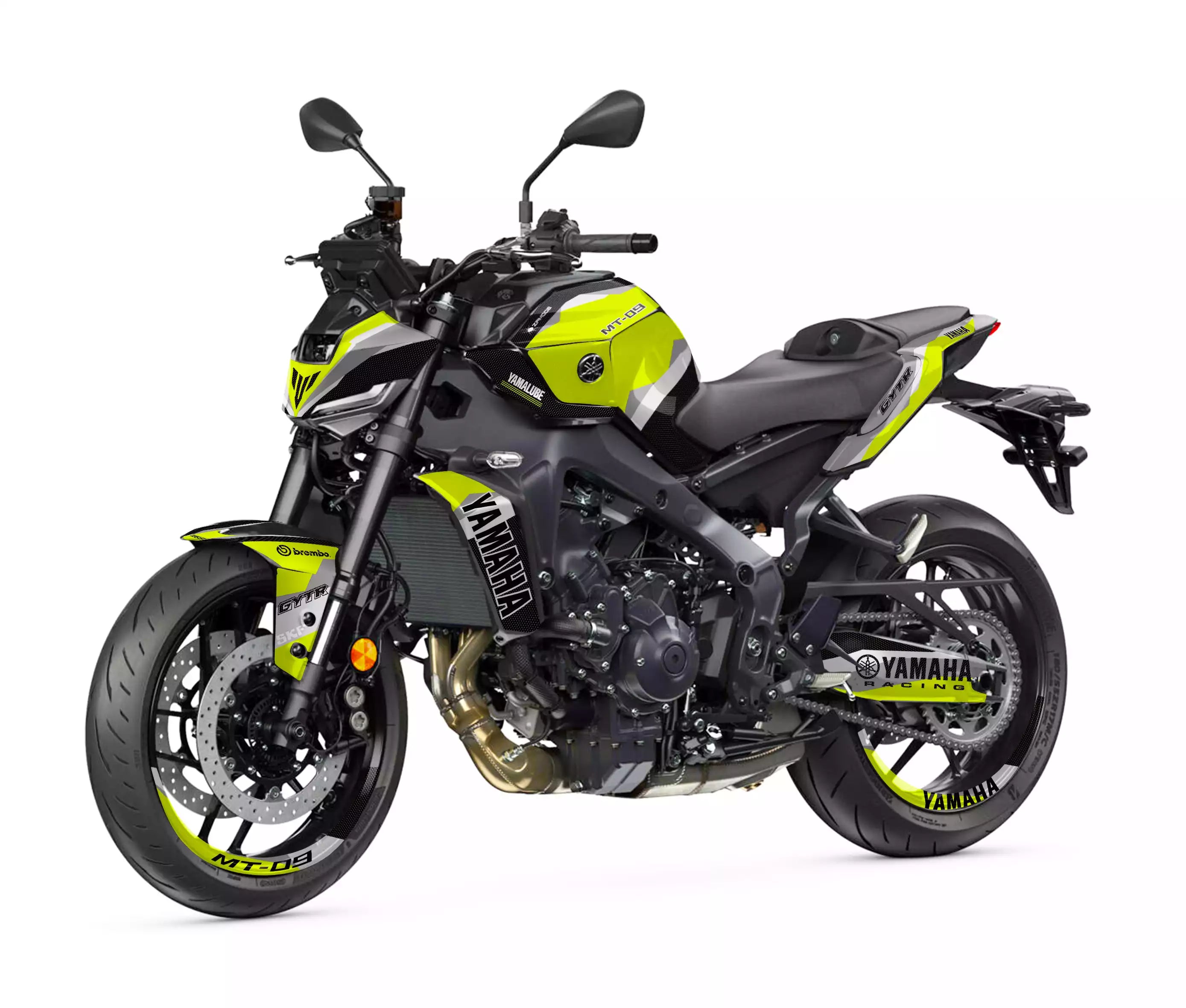 kit grafiche per mt 09 2024 - 2025 shark (giallo monster)