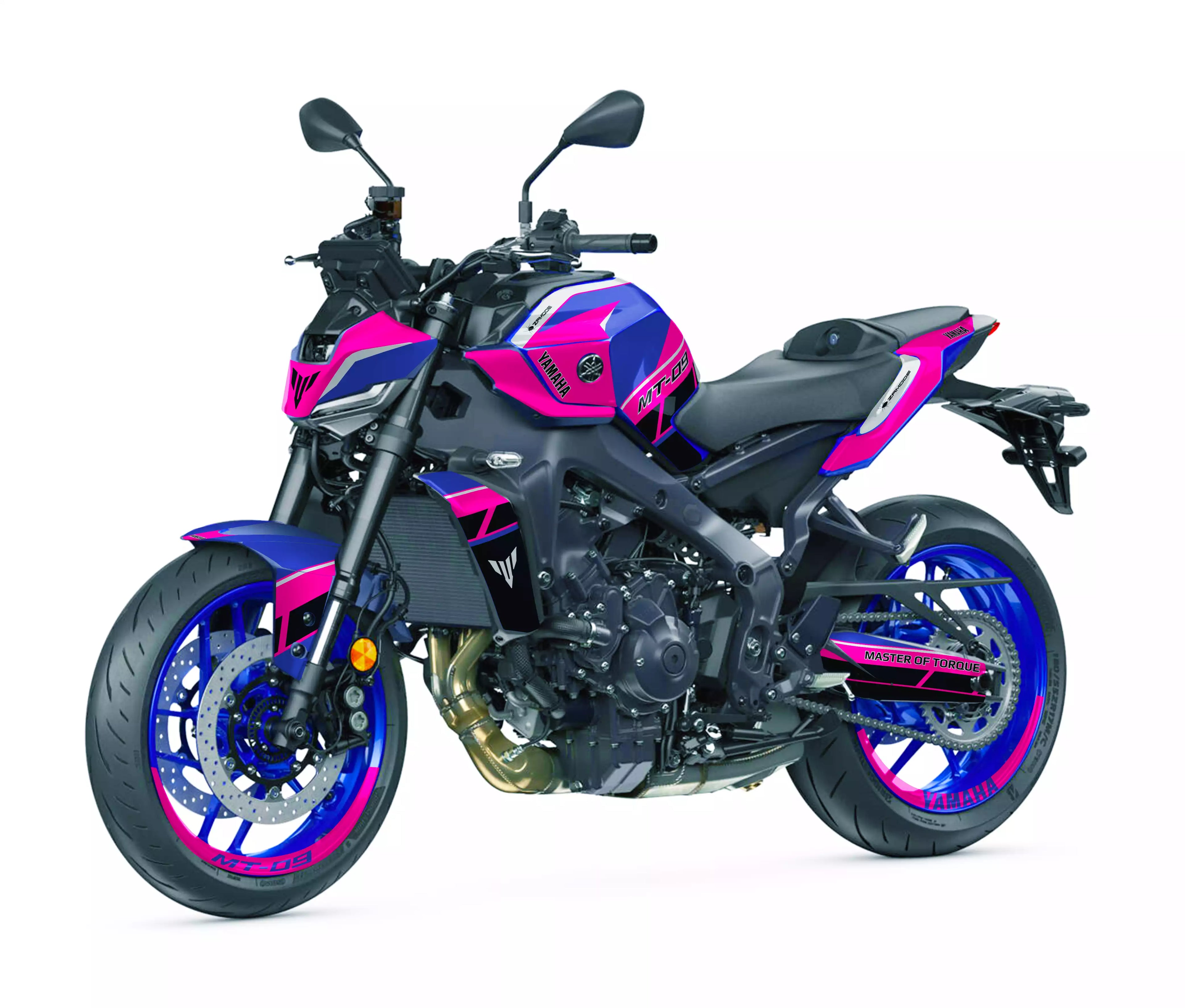 kit grafiche per mt 09 2024 - 2025 blu magenta