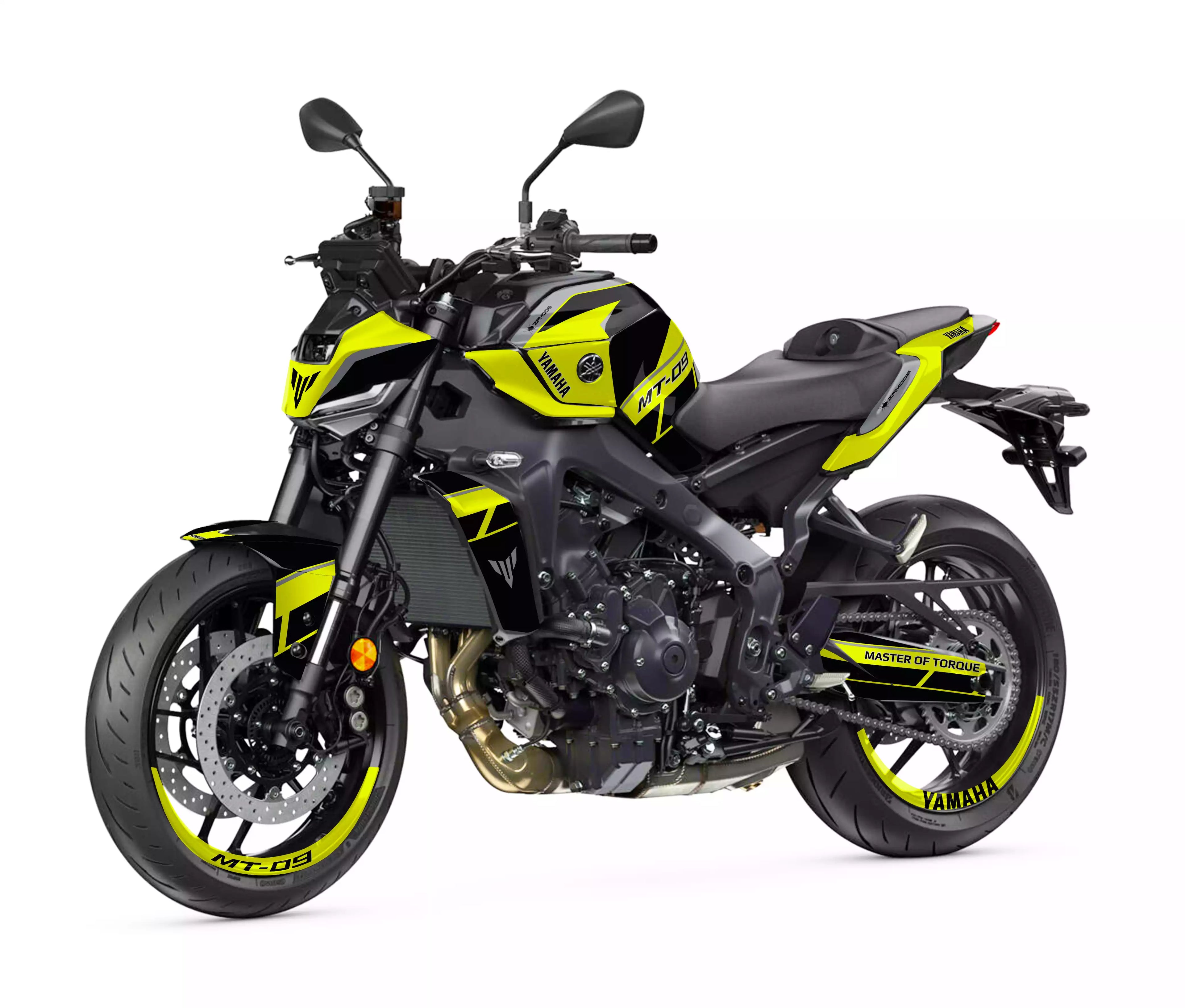 kit grafiche per mt 09 2024 - 2025 nero giallo
