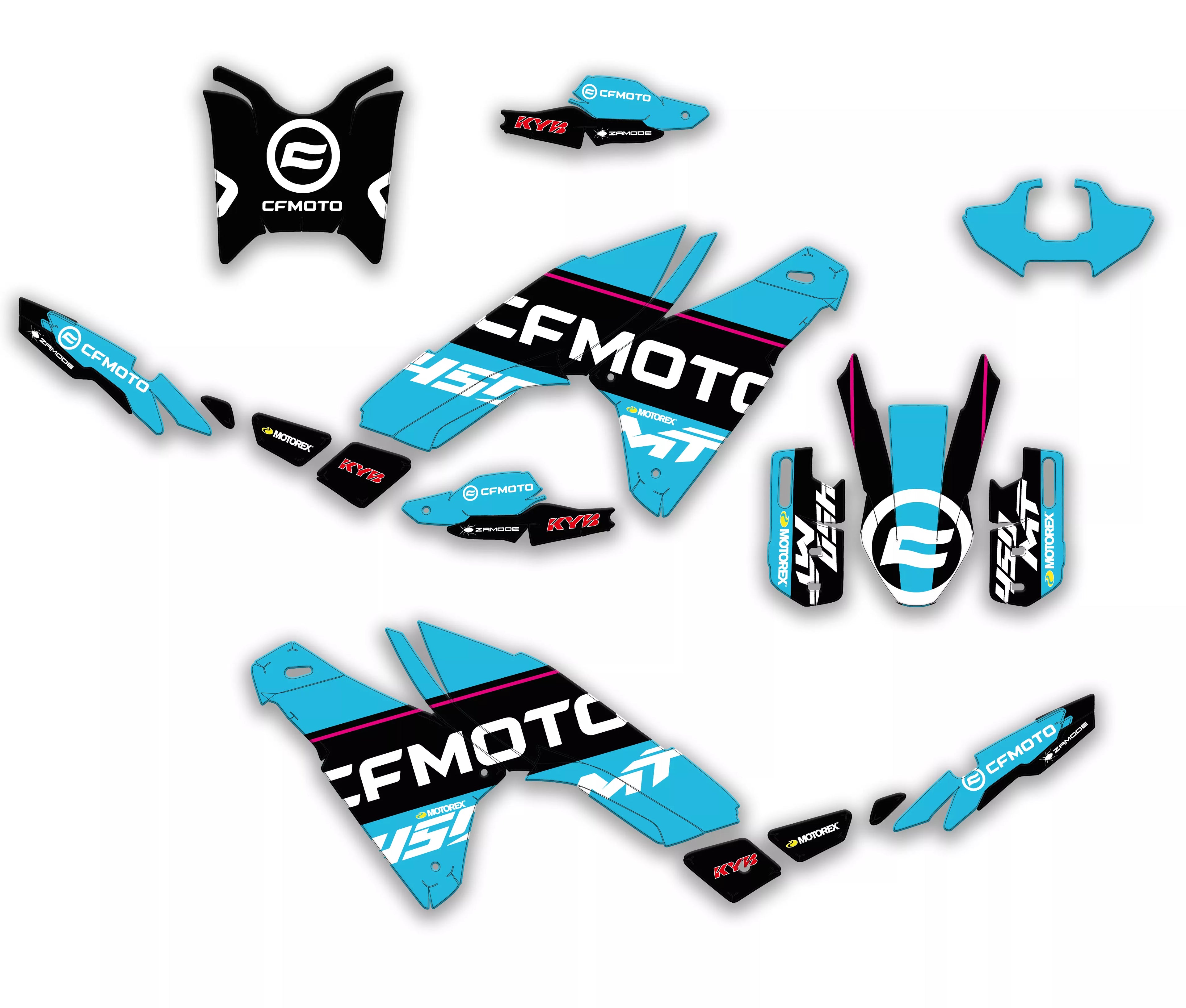 kit grafiche MAGENTA LINE per CFMOTO 450MT