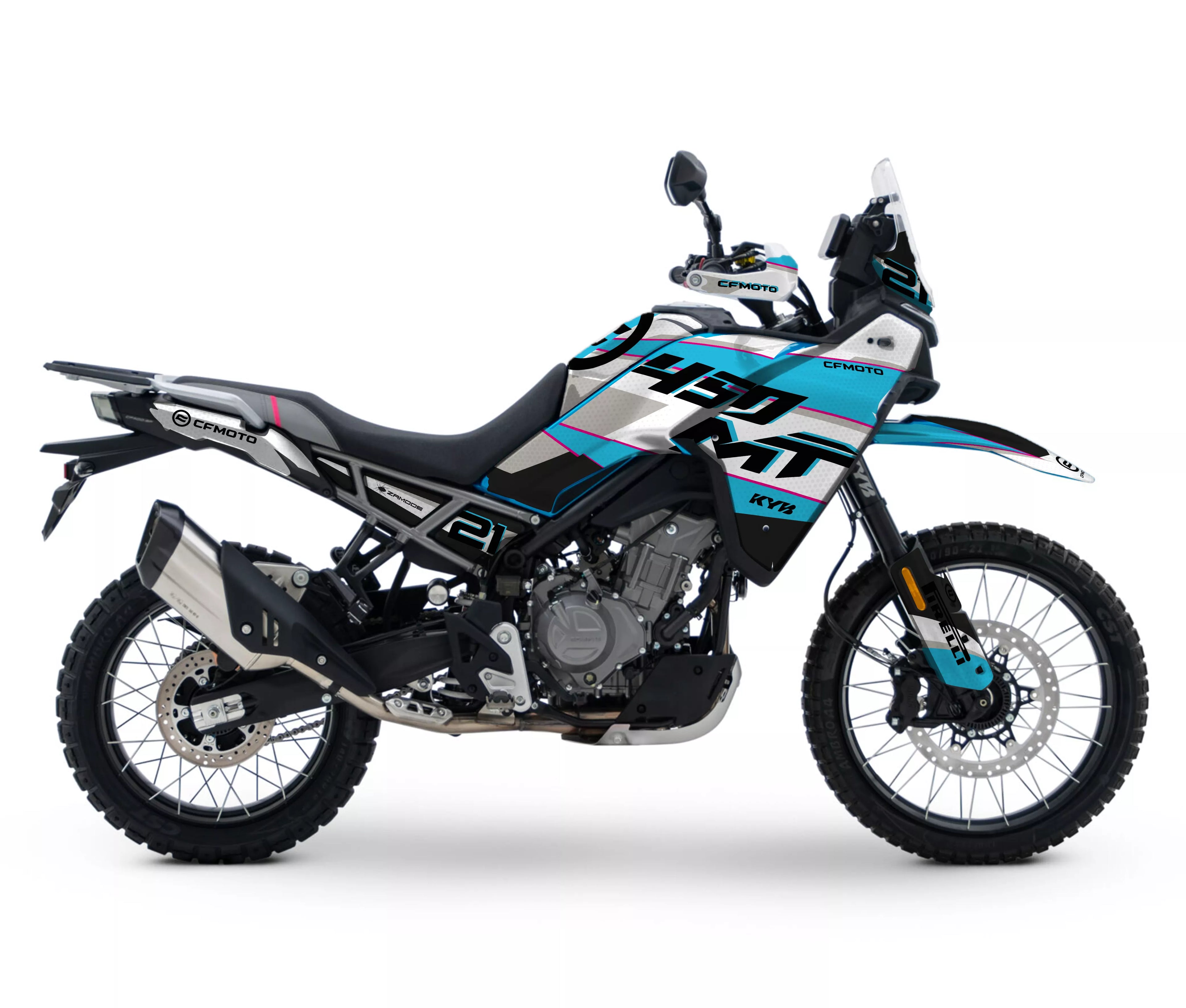 kit grafiche Vietri bianco per CFMOTO 450MT