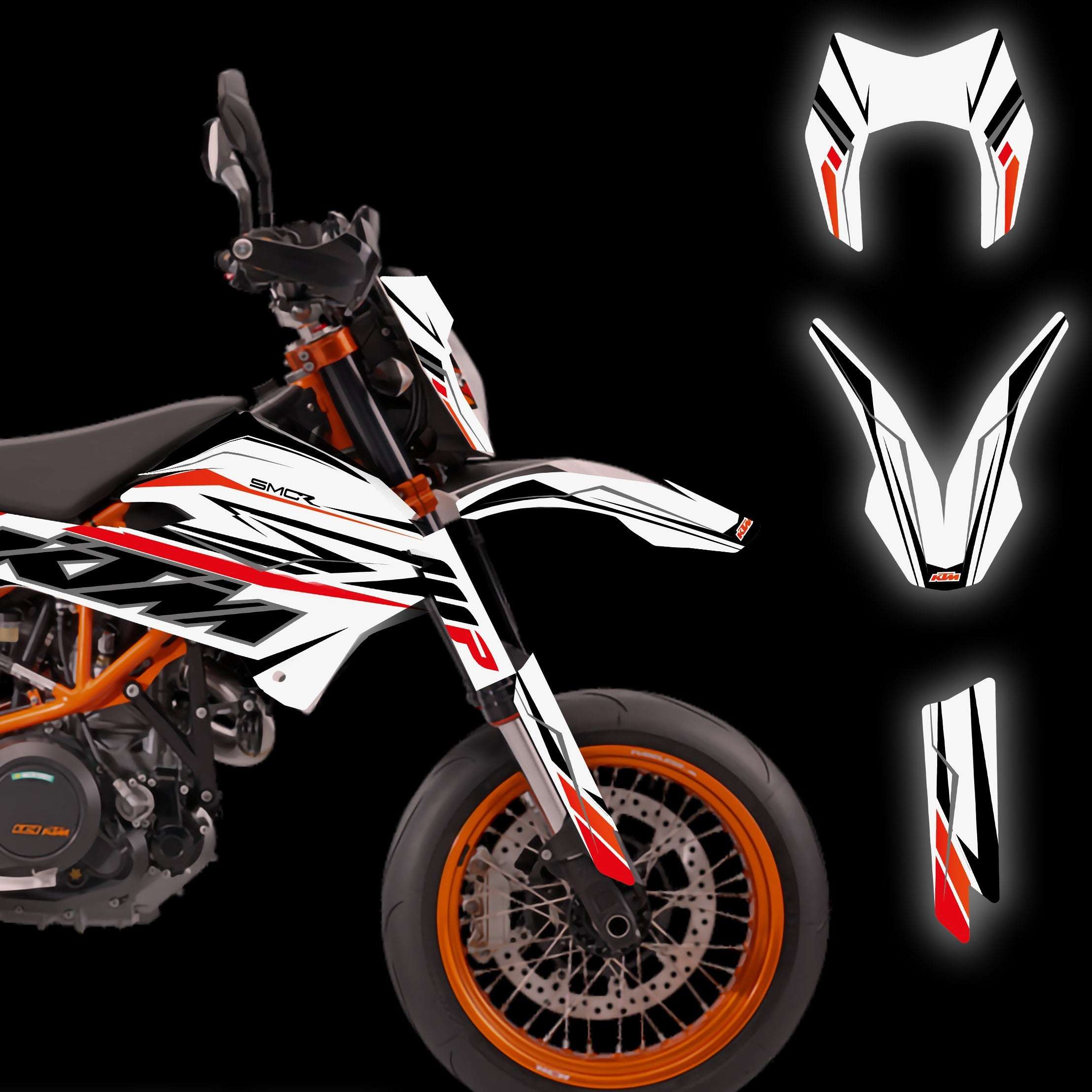 kit grafiche smc 690 2012 - 2018 bianco