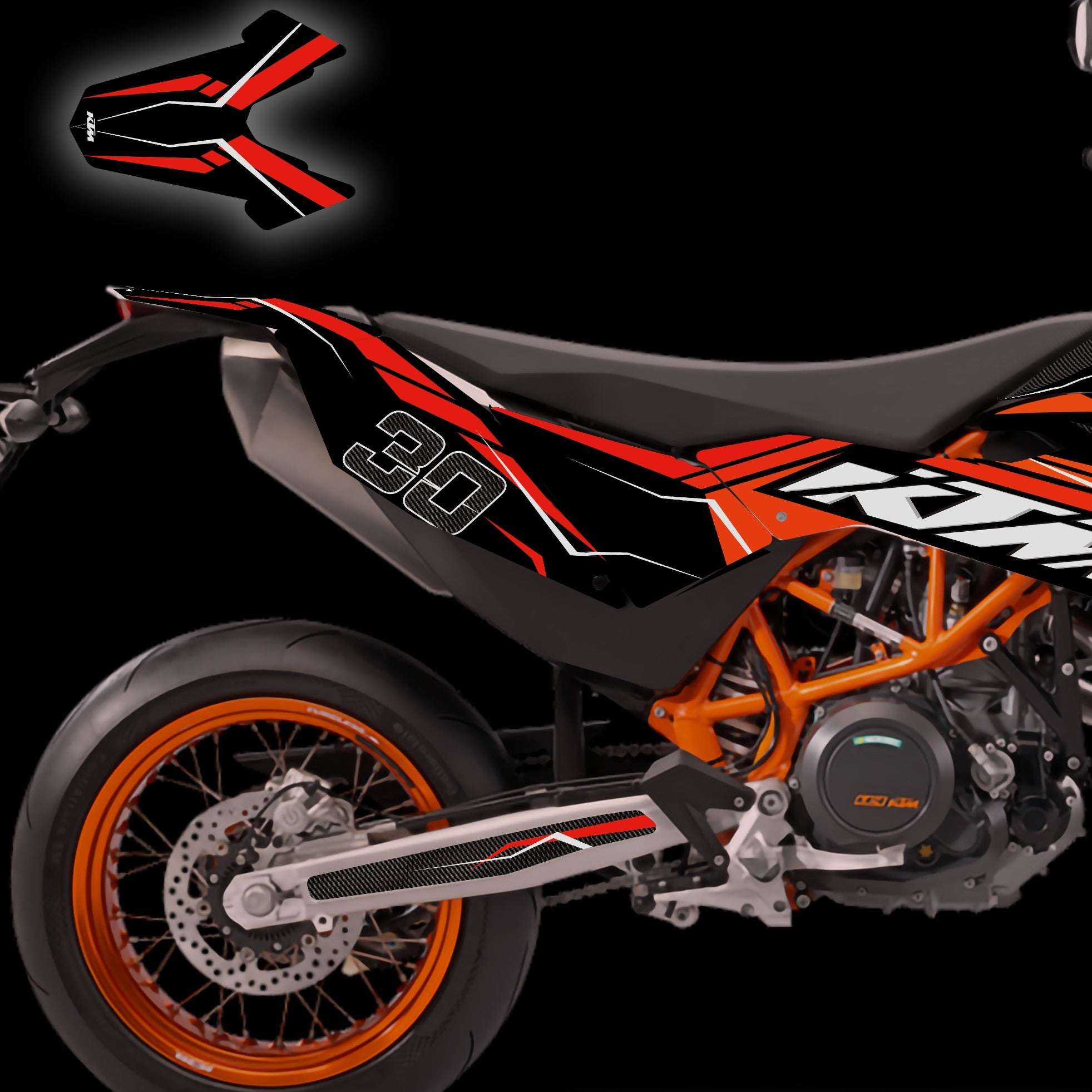 kit grafiche smc 690 2012 - 2018 arancio