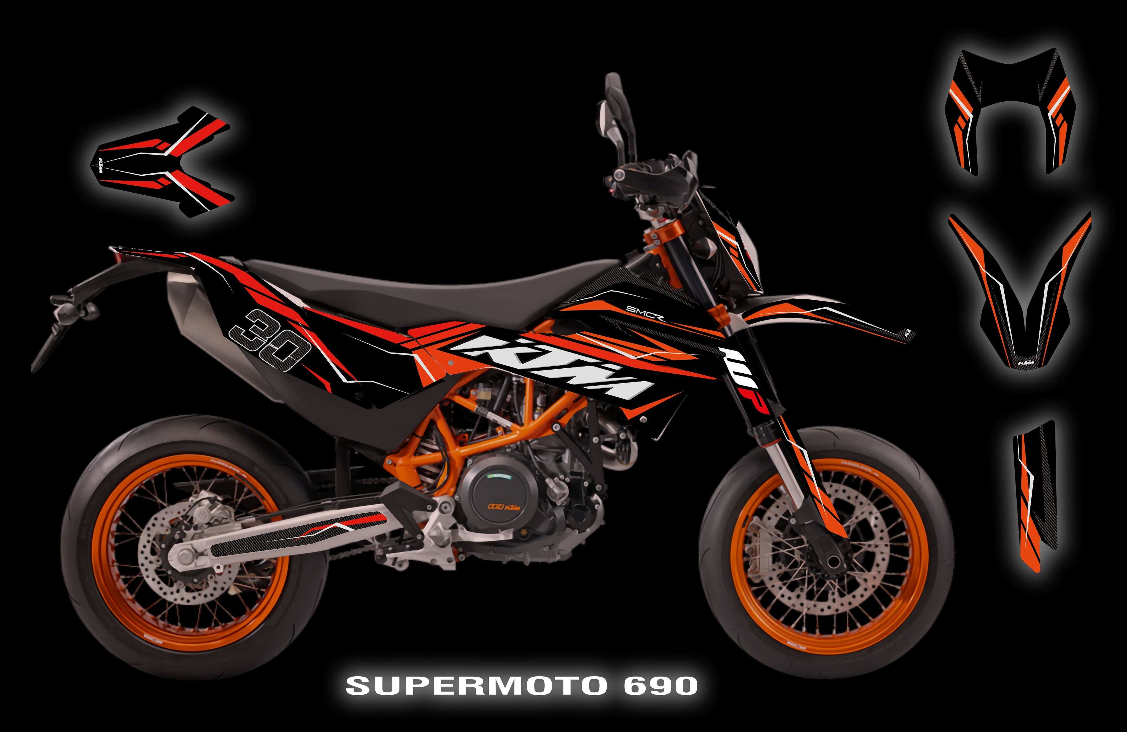 kit grafiche smc 690 2012 - 2018 arancio