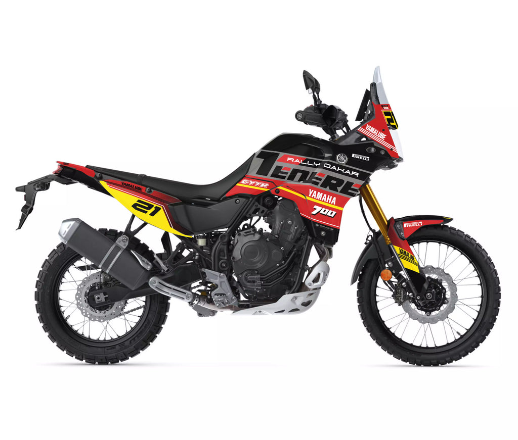 Yamaha Ténéré 700 2025 Rally Dakar Red Graphics Kit